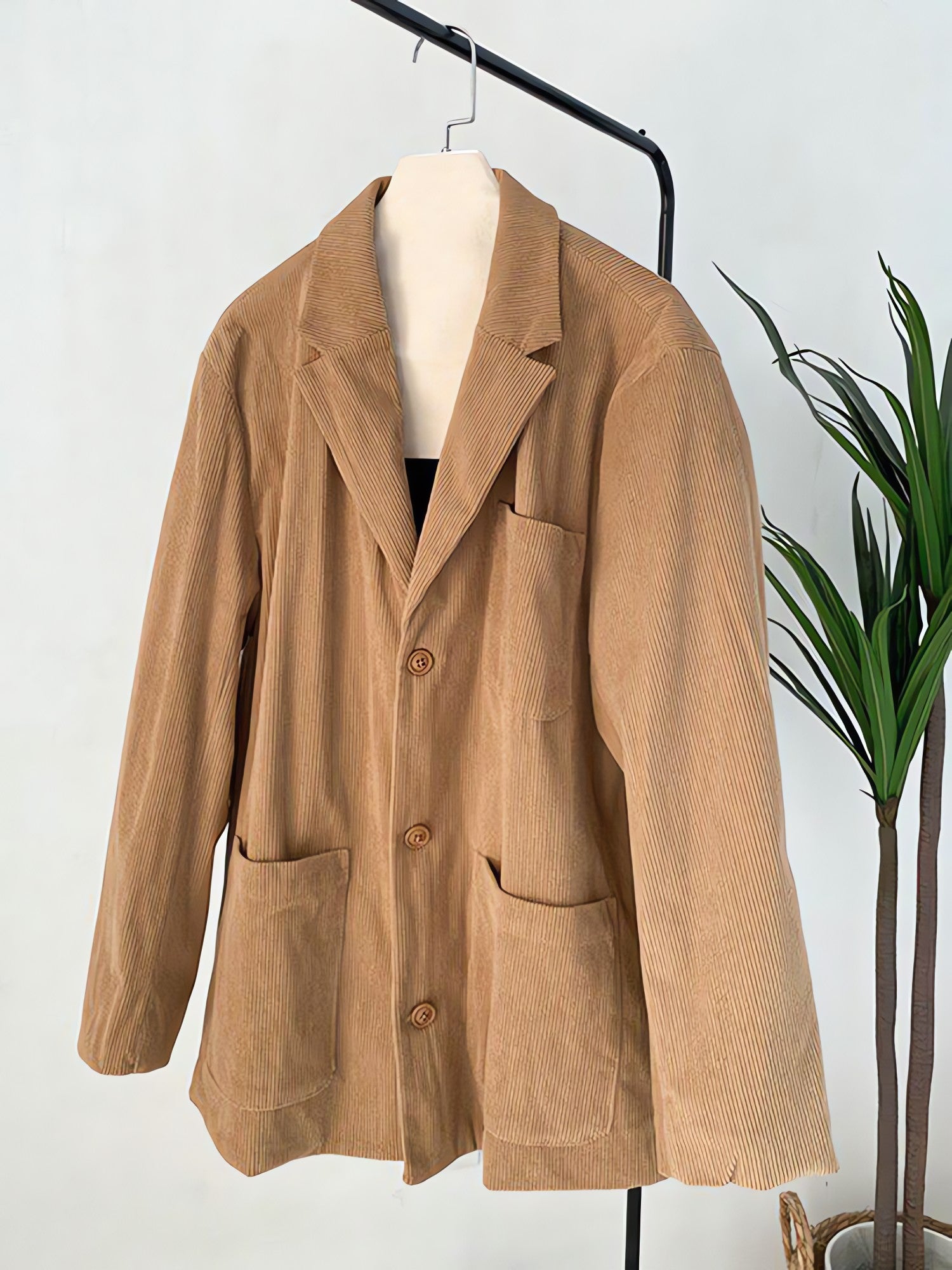Dark Academia Corduroy Long Jacket - KAYSMAR