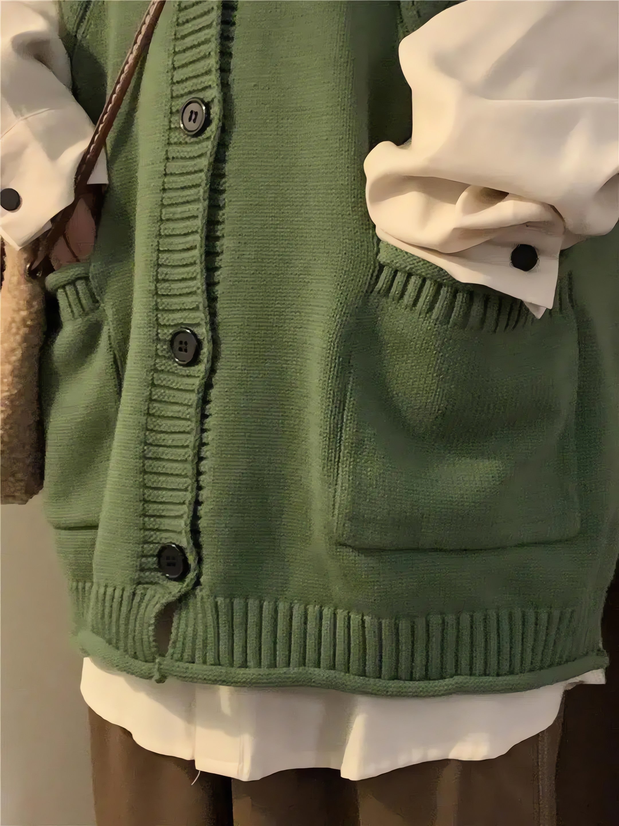 Dark Academia Deep V-Neck Sleeveless Cardigan - KAYSMAR