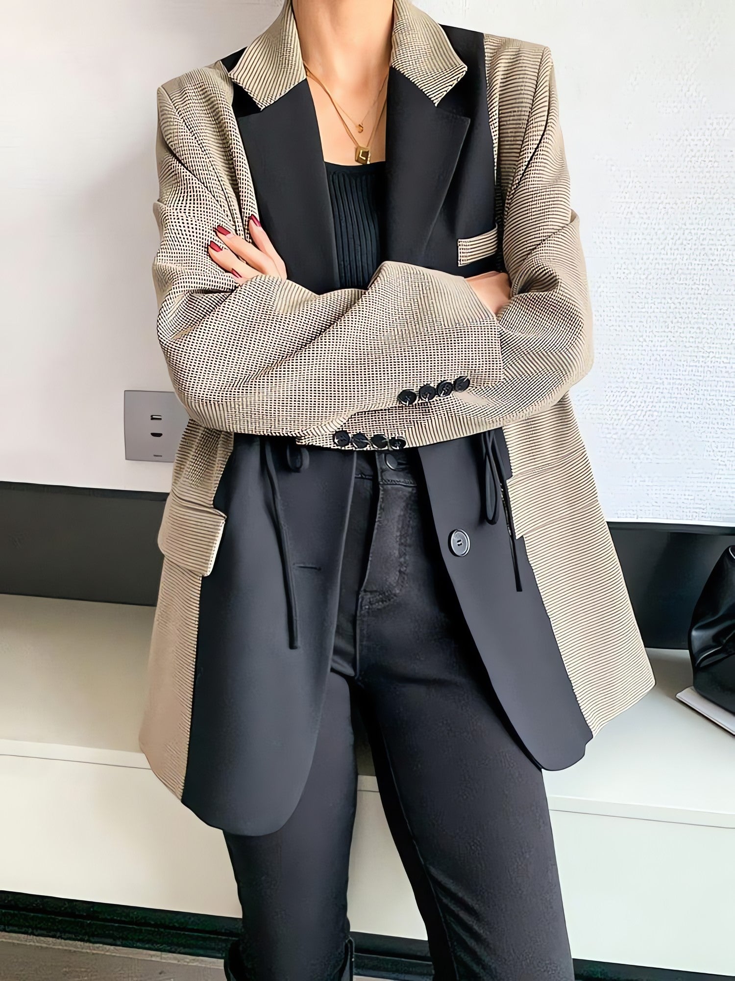 Dark Academia Double Color Blazer - KAYSMAR