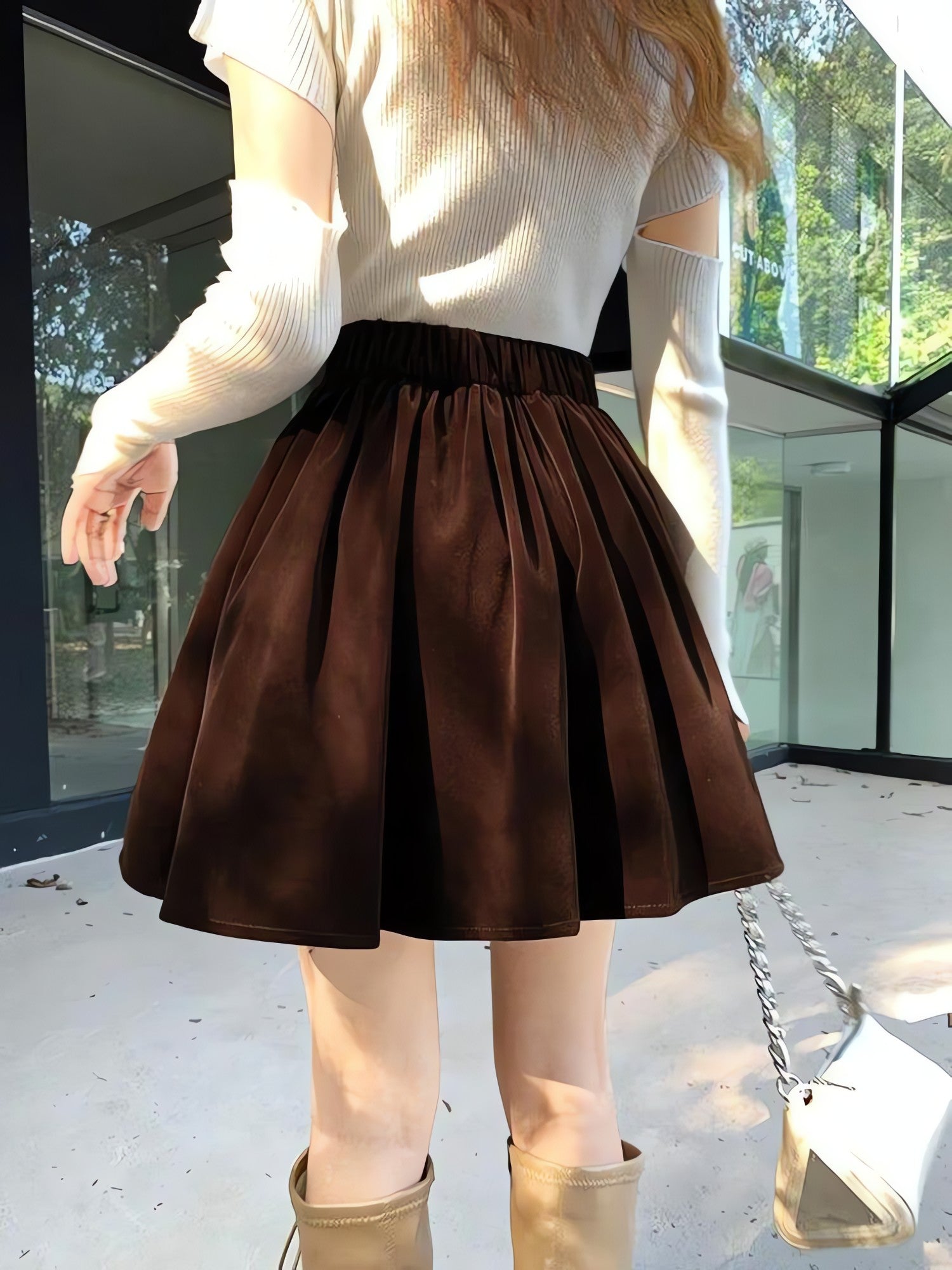 Dark Academia Velvet Mini Skirt - KAYSMAR