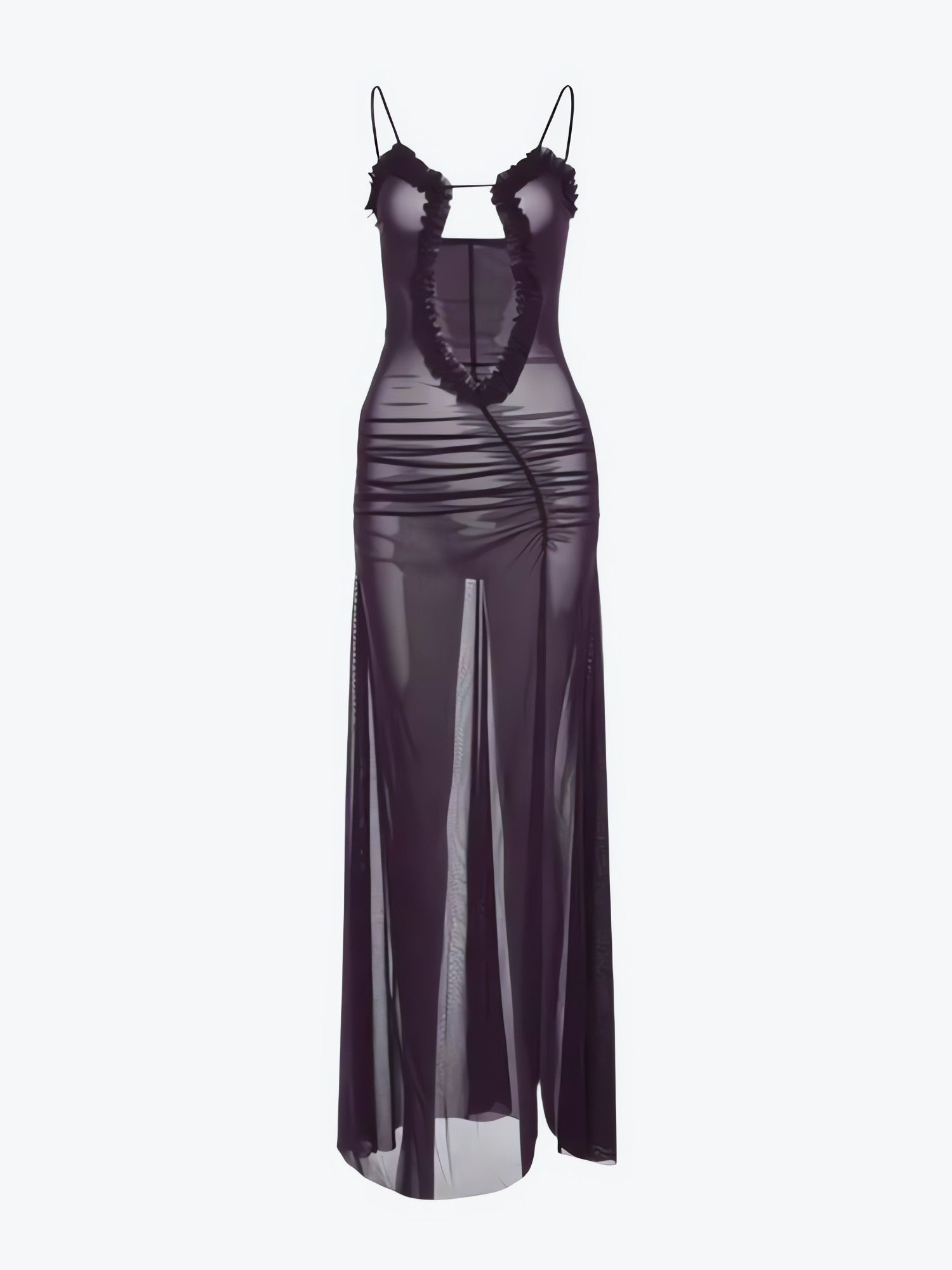 Deep Plunge Slit Maxi Dress - KAYSMAR