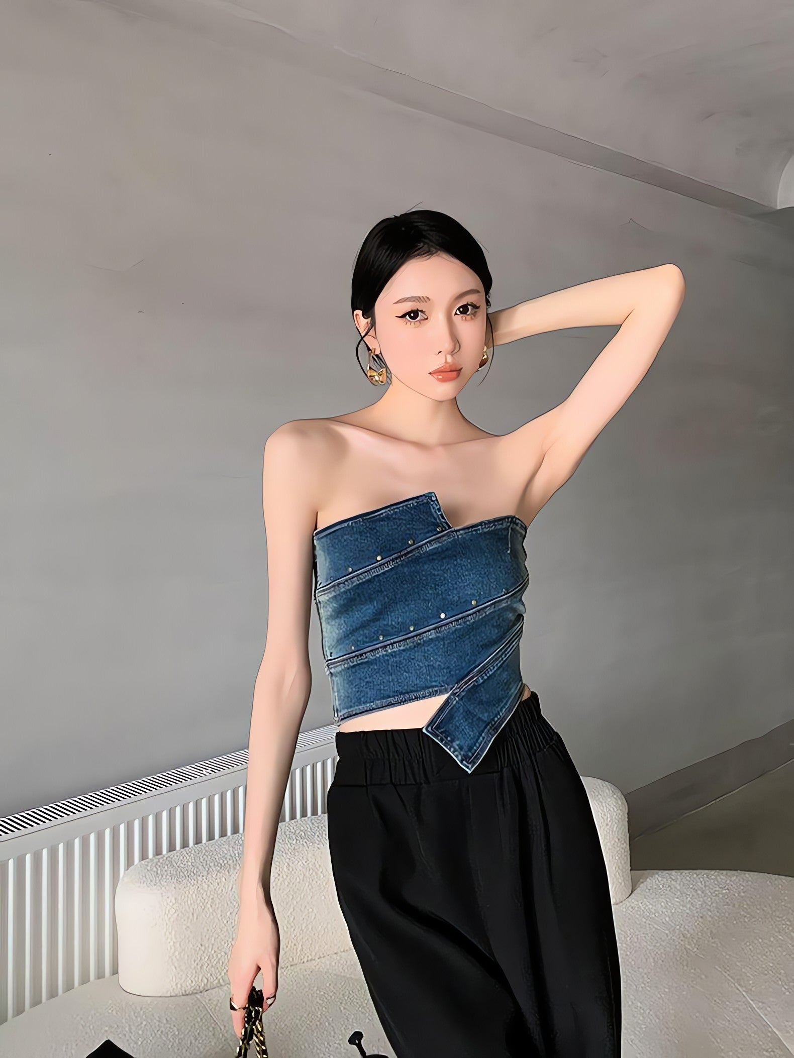 Denim Tube Top - KAYSMAR