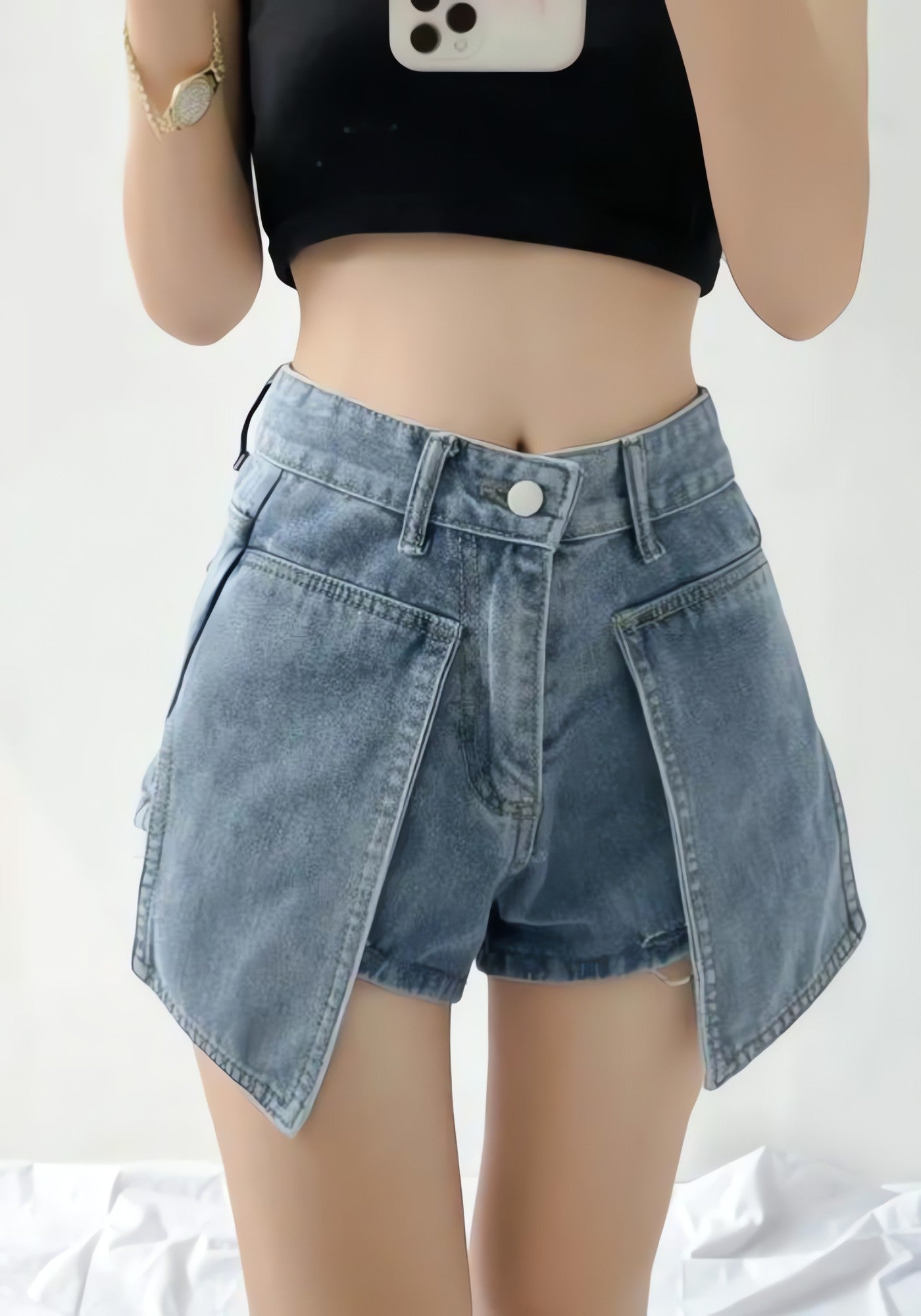 Detachable Straight Leg Jeans - KAYSMAR