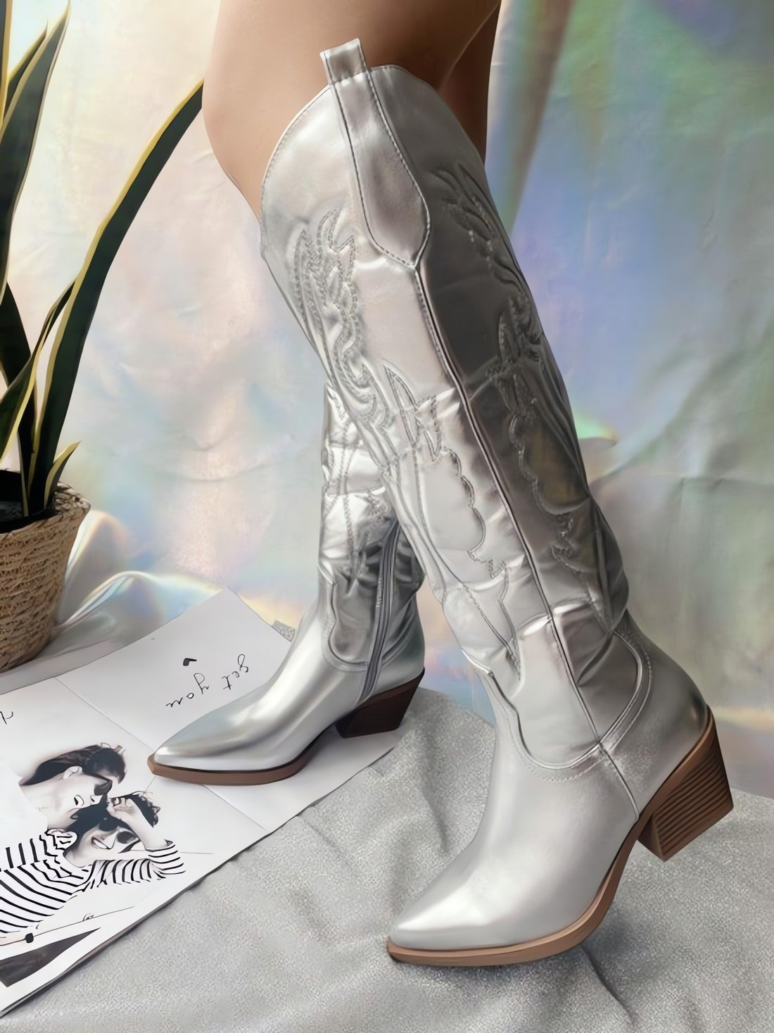 Disco Cowgirl Western Knee-High Boots - KAYSMAR
