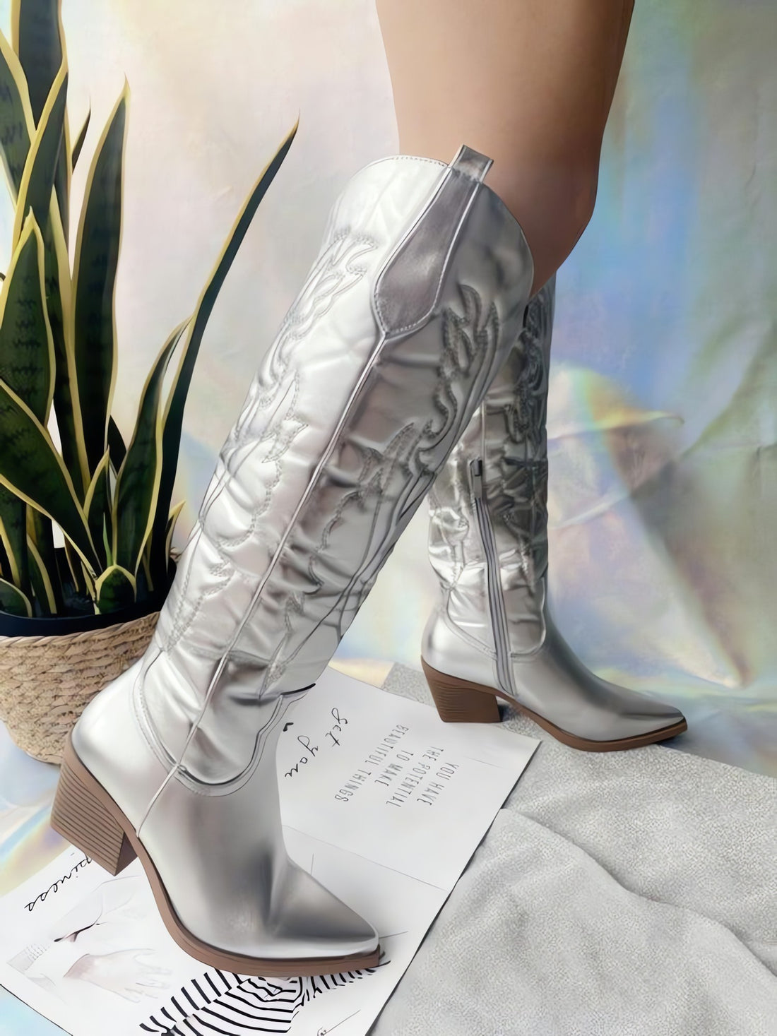 Disco Cowgirl Western Knee-High Boots - KAYSMAR