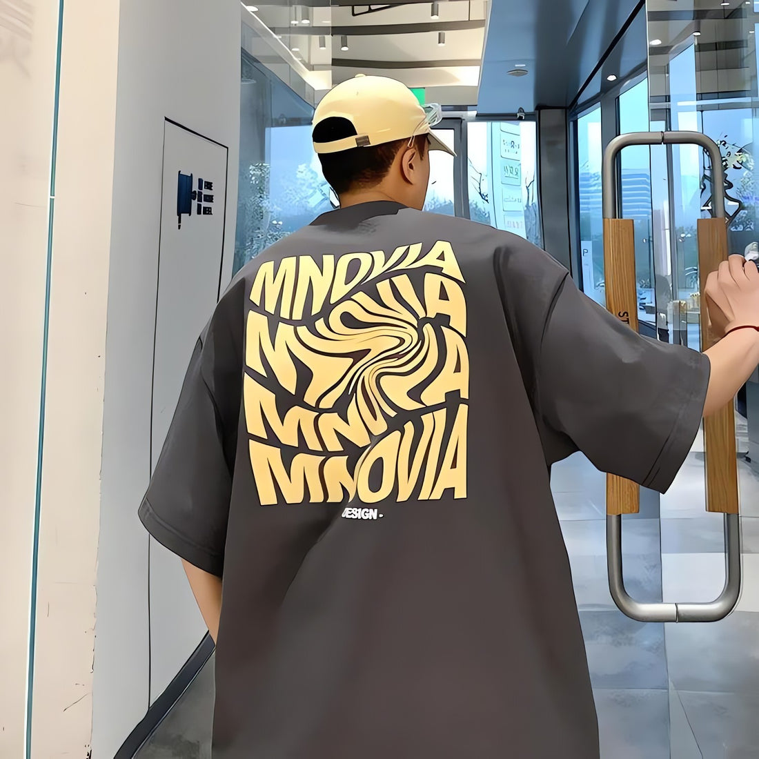 Distorted Text Graphic Tee - KAYSMAR