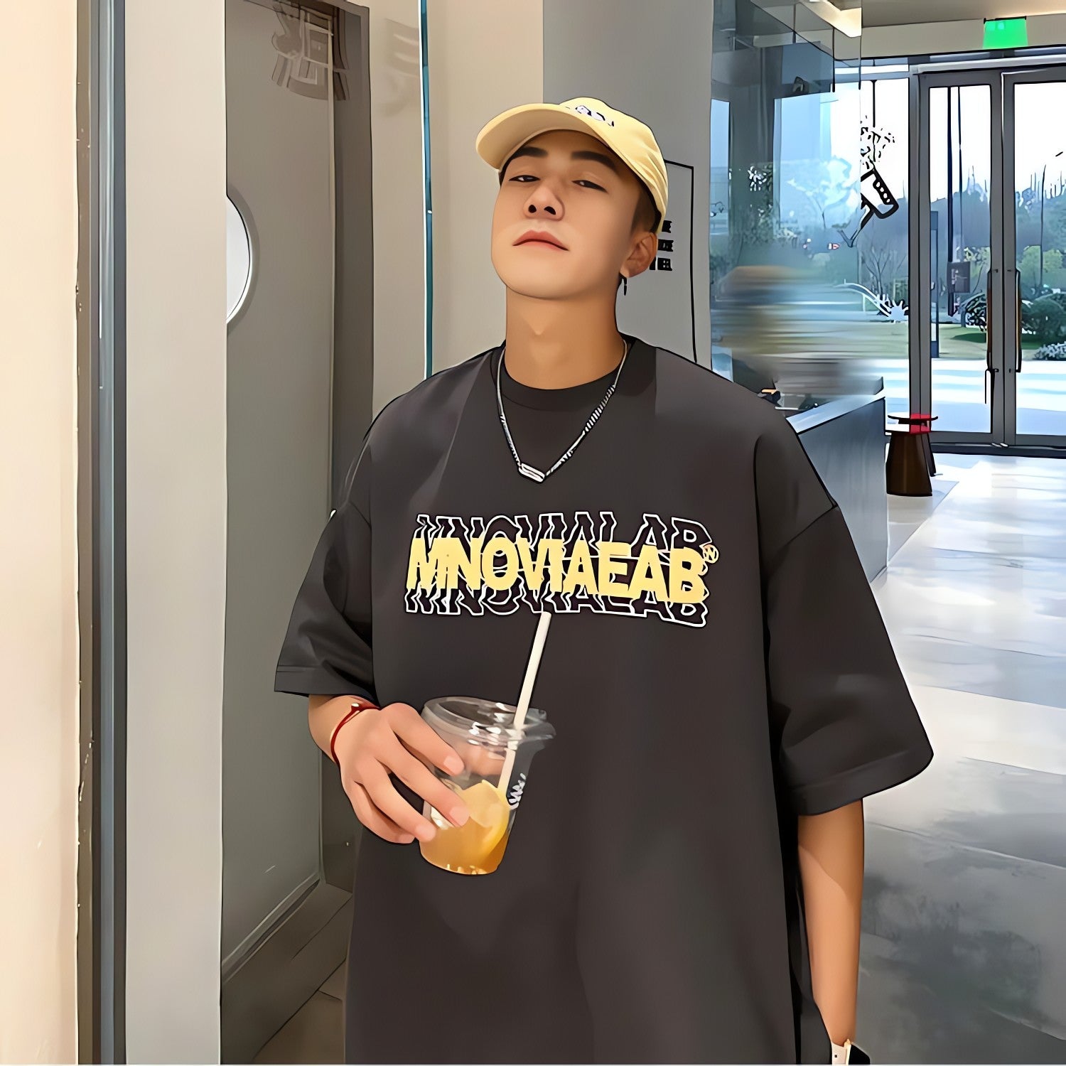 Distorted Text Graphic Tee - KAYSMAR