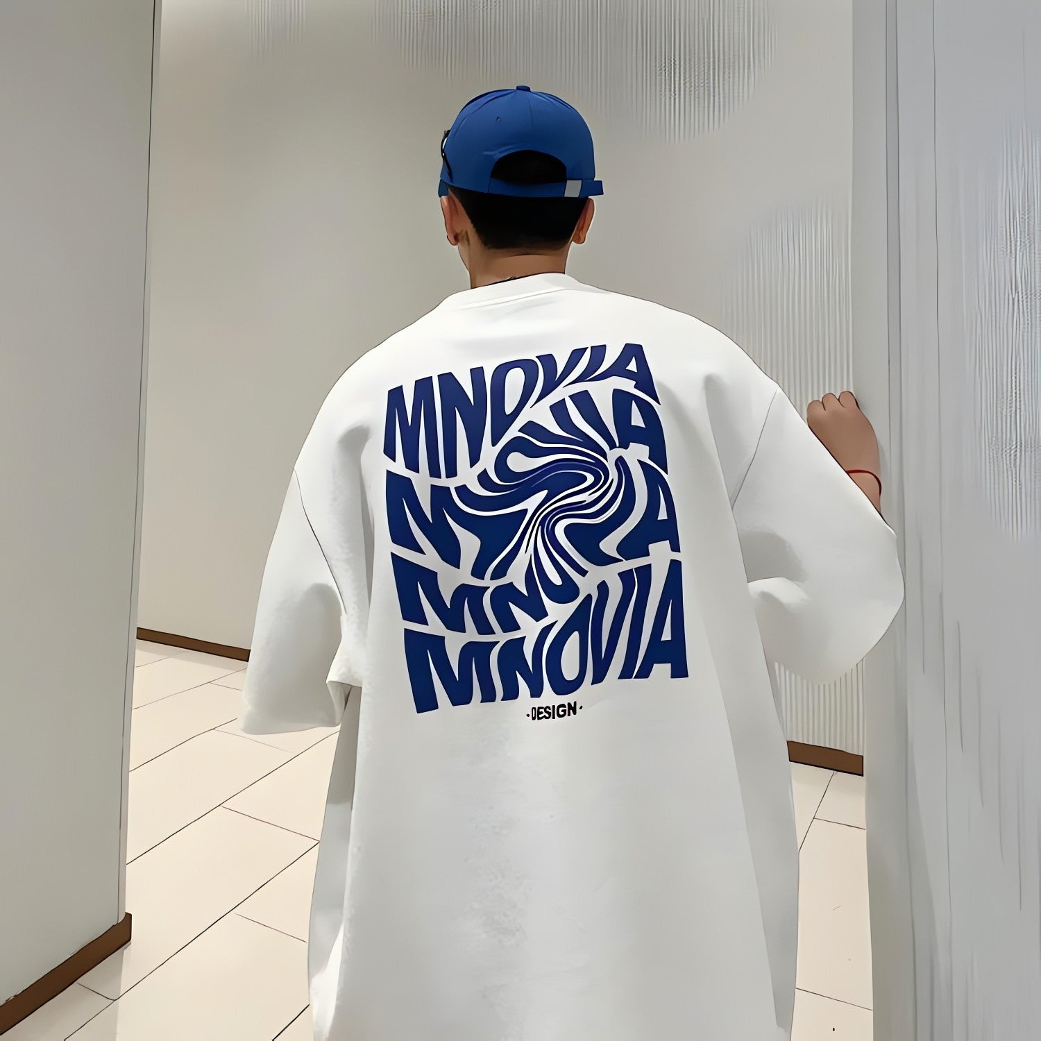 Distorted Text Graphic Tee - KAYSMAR