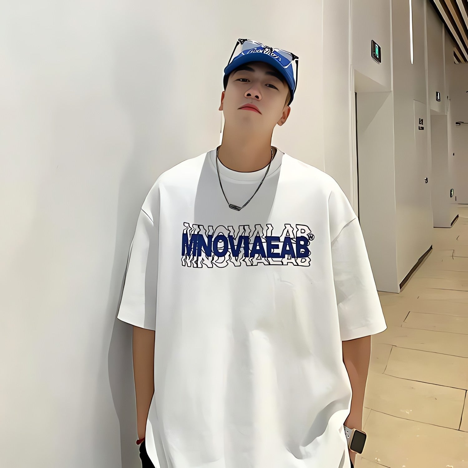 Distorted Text Graphic Tee - KAYSMAR