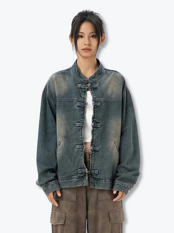 Distressed Denim Jacket - KAYSMAR