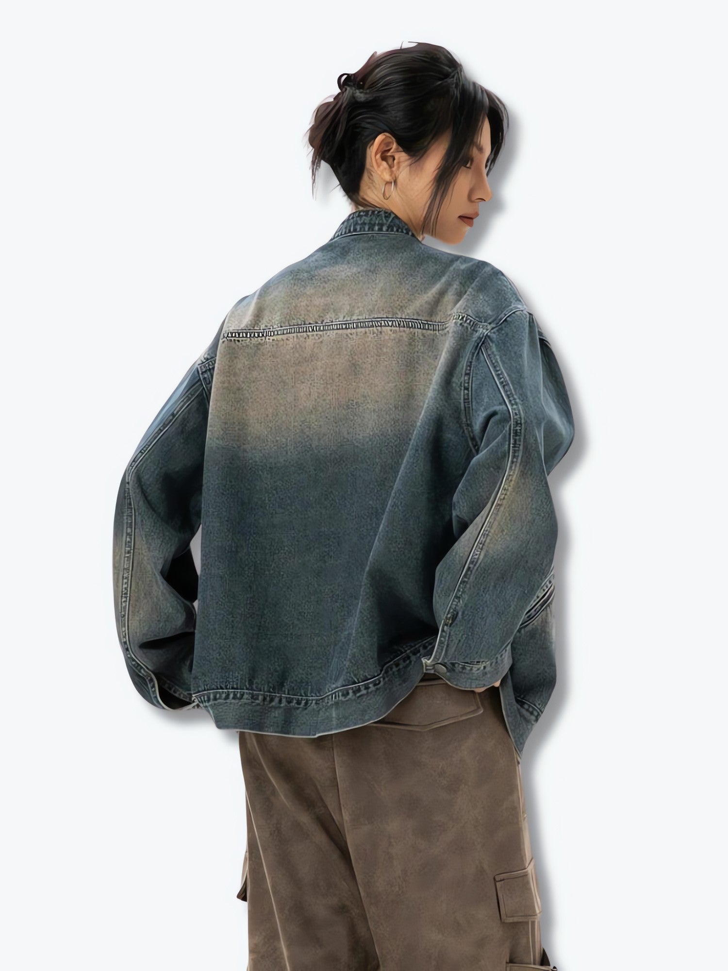 Distressed Denim Jacket - KAYSMAR
