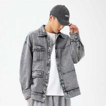 Double-Collared Denim Jacket - KAYSMAR