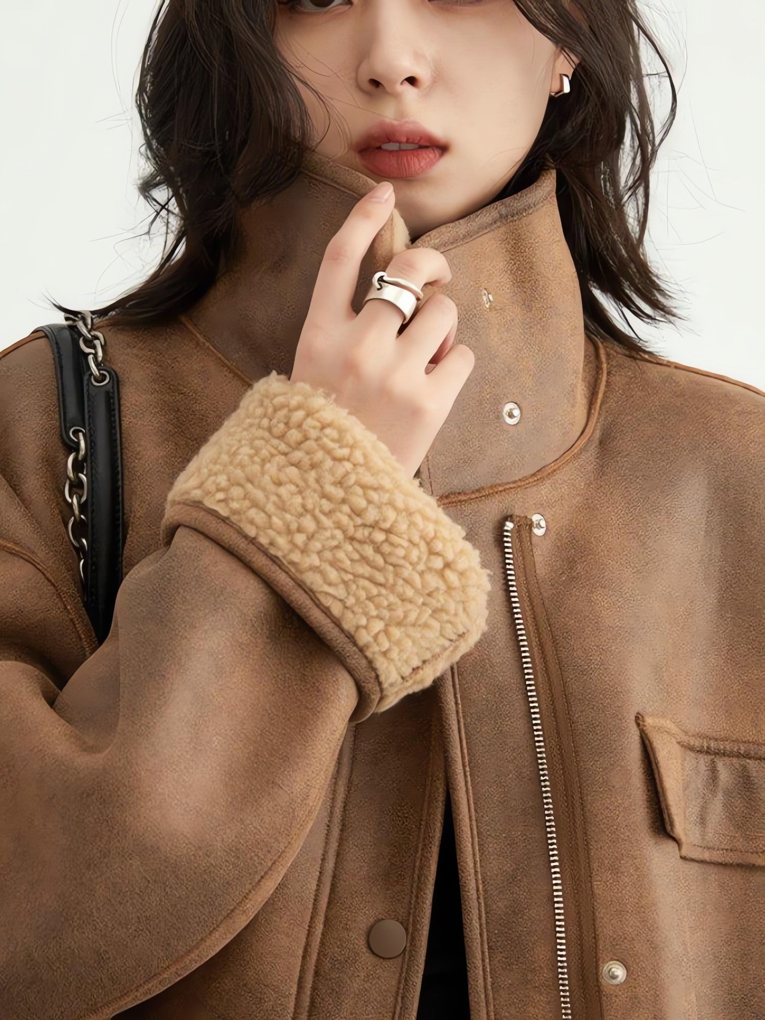 Double Faced Faux Leather Jacket - KAYSMAR