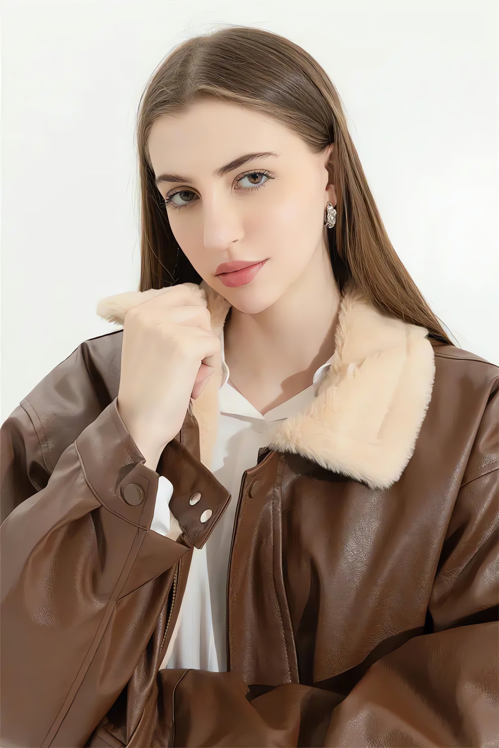 Double-Faced Faux Leather & Fur Jacket - KAYSMAR