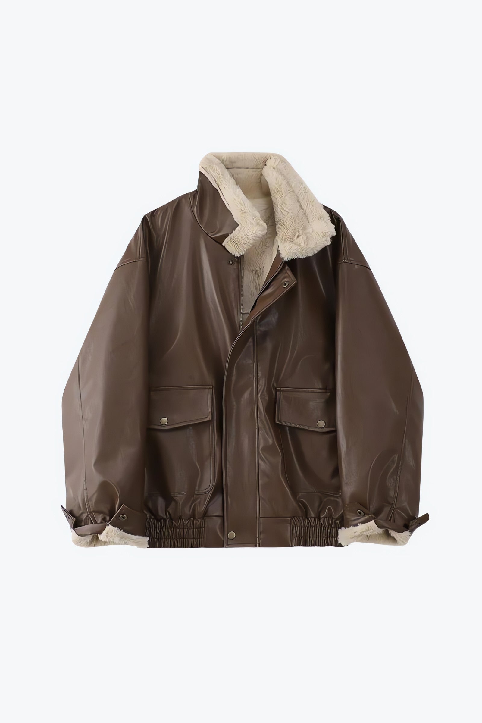 Double-Faced Faux Leather & Fur Jacket - KAYSMAR