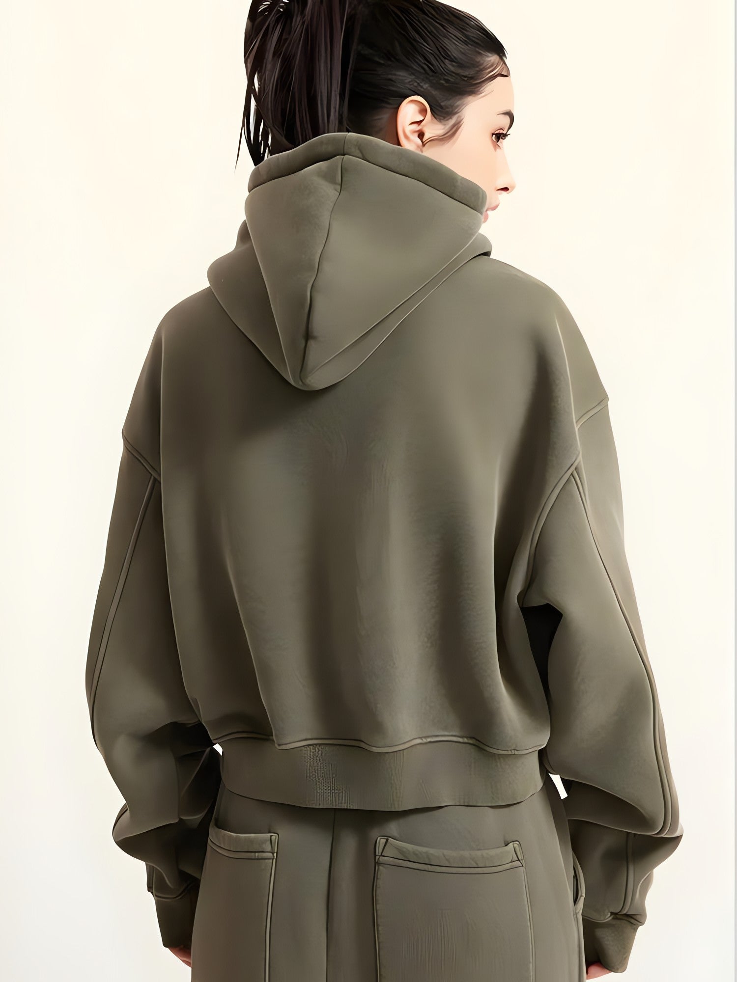 Double Zip-Up Cropped Hoodie - KAYSMAR