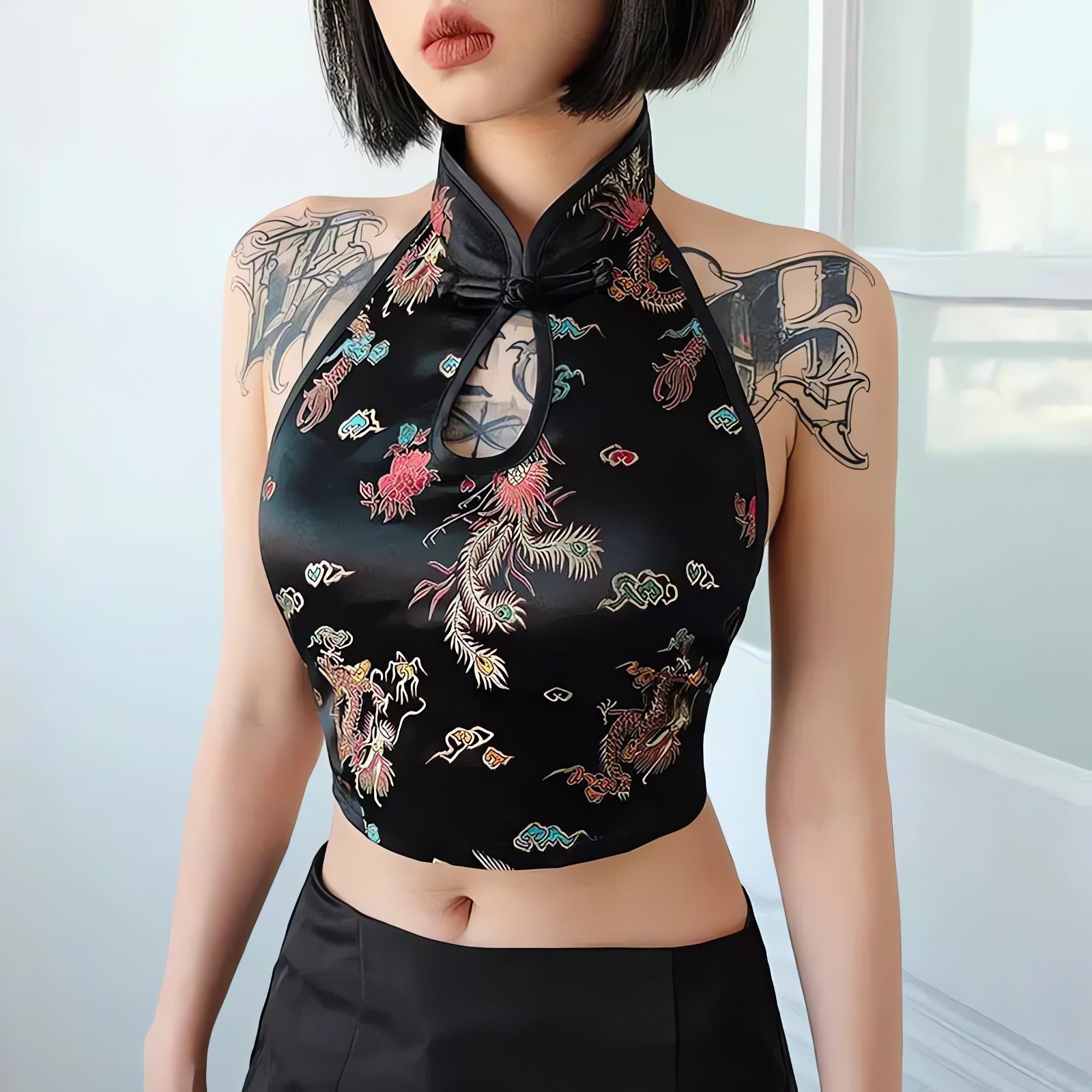 Dragon Backless Crop Top - KAYSMAR