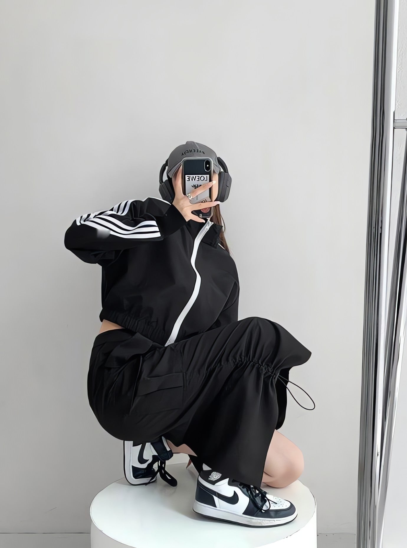 Drawstring Parachute Midi Skirt - KAYSMAR