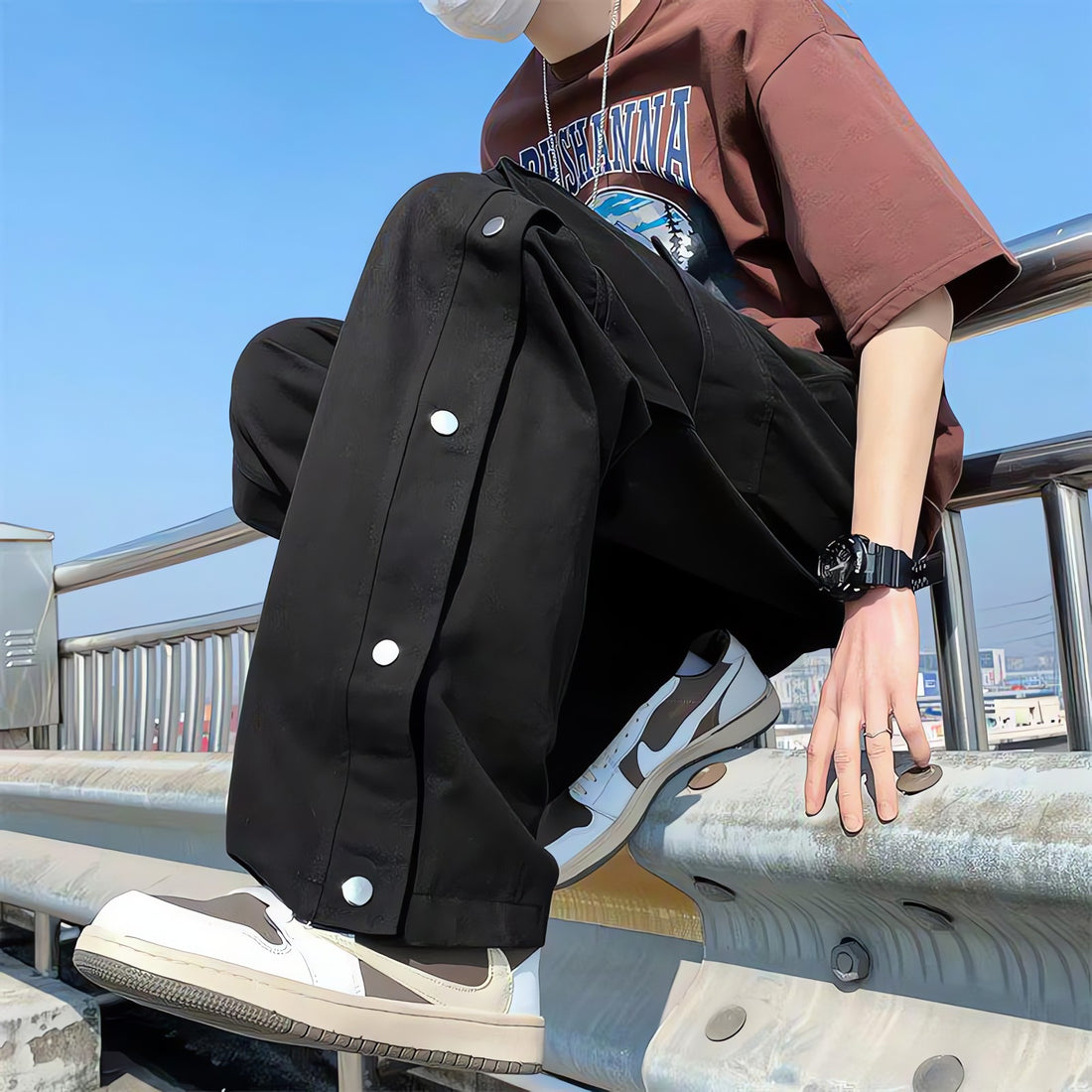 Elastic Waist Wide Leg Cargo Pants - KAYSMAR