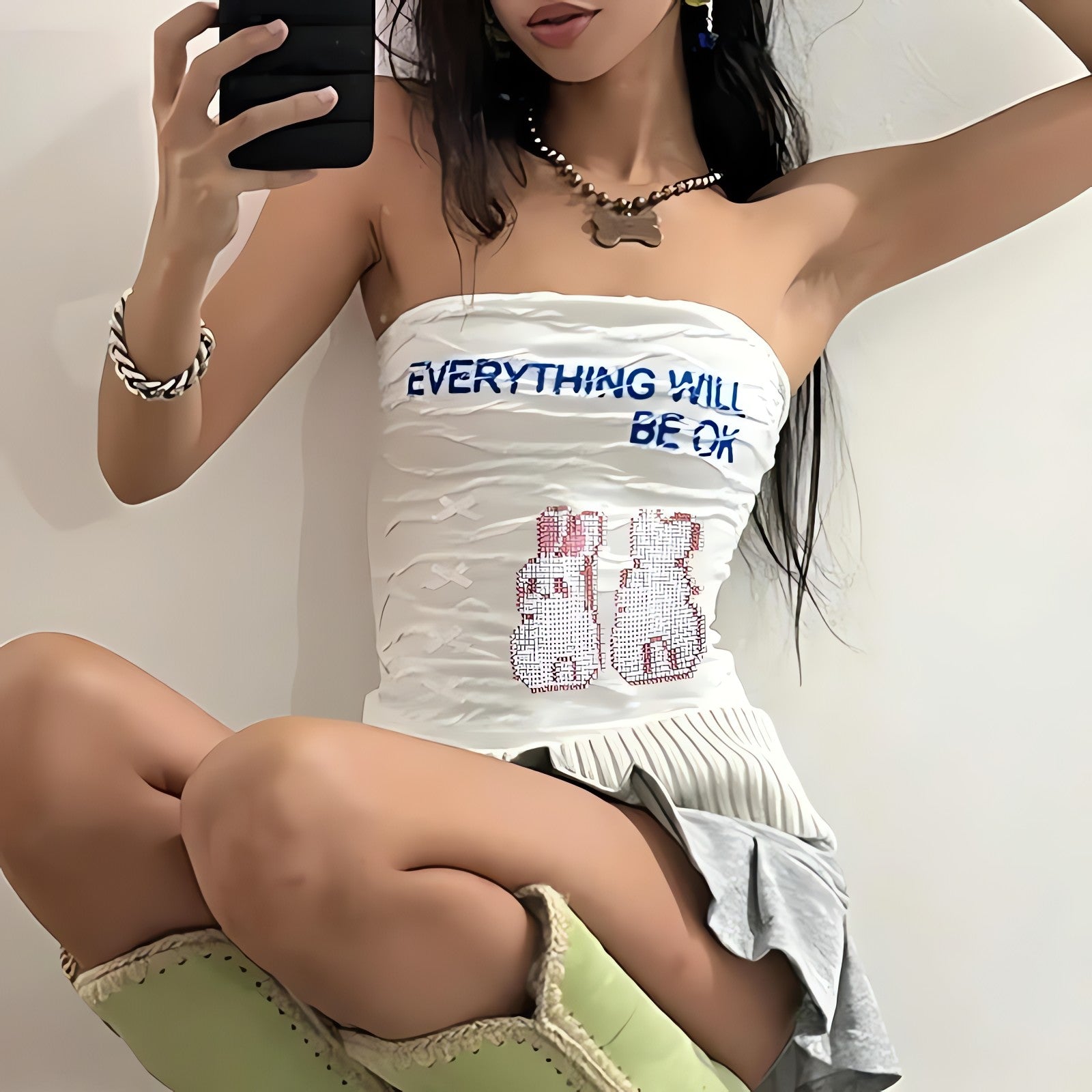 Everything Will Be Ok Tube Top - KAYSMAR
