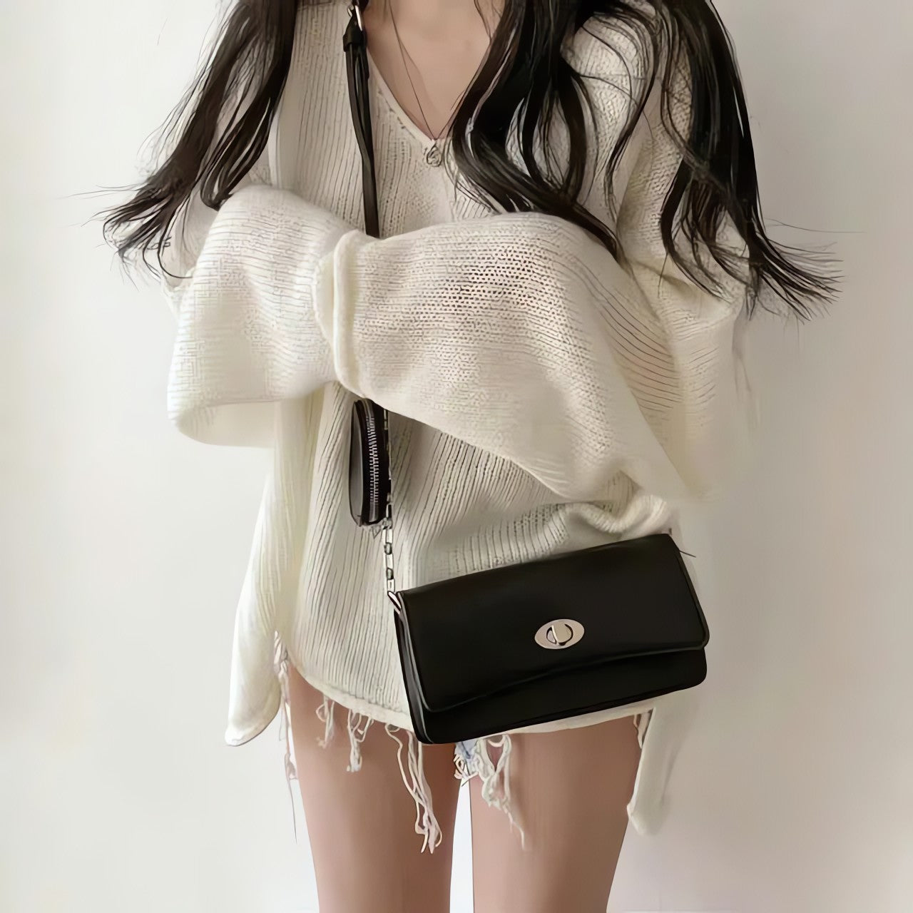 Extra Long Sleeve Loose Sweater - KAYSMAR