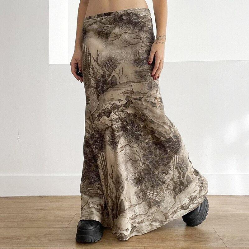 Fairy Grunge Forest Maxi Skirt - KAYSMAR