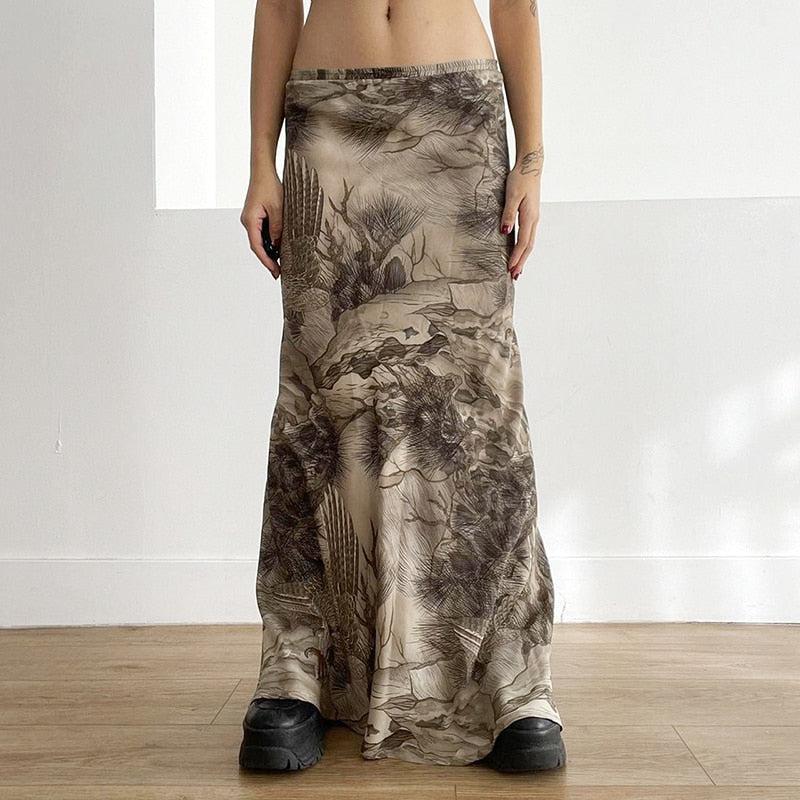 Fairy Grunge Forest Maxi Skirt - KAYSMAR