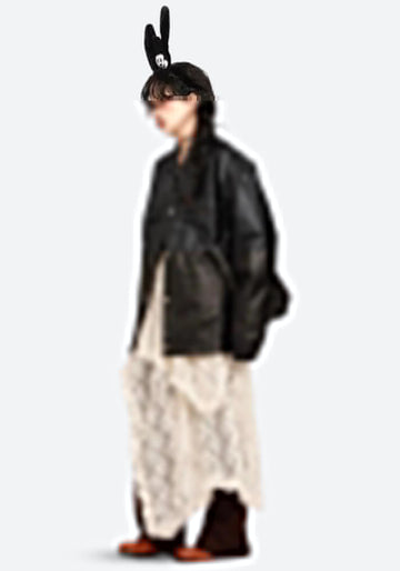 Fairy Grunge Lace Midi Skirt - KAYSMAR