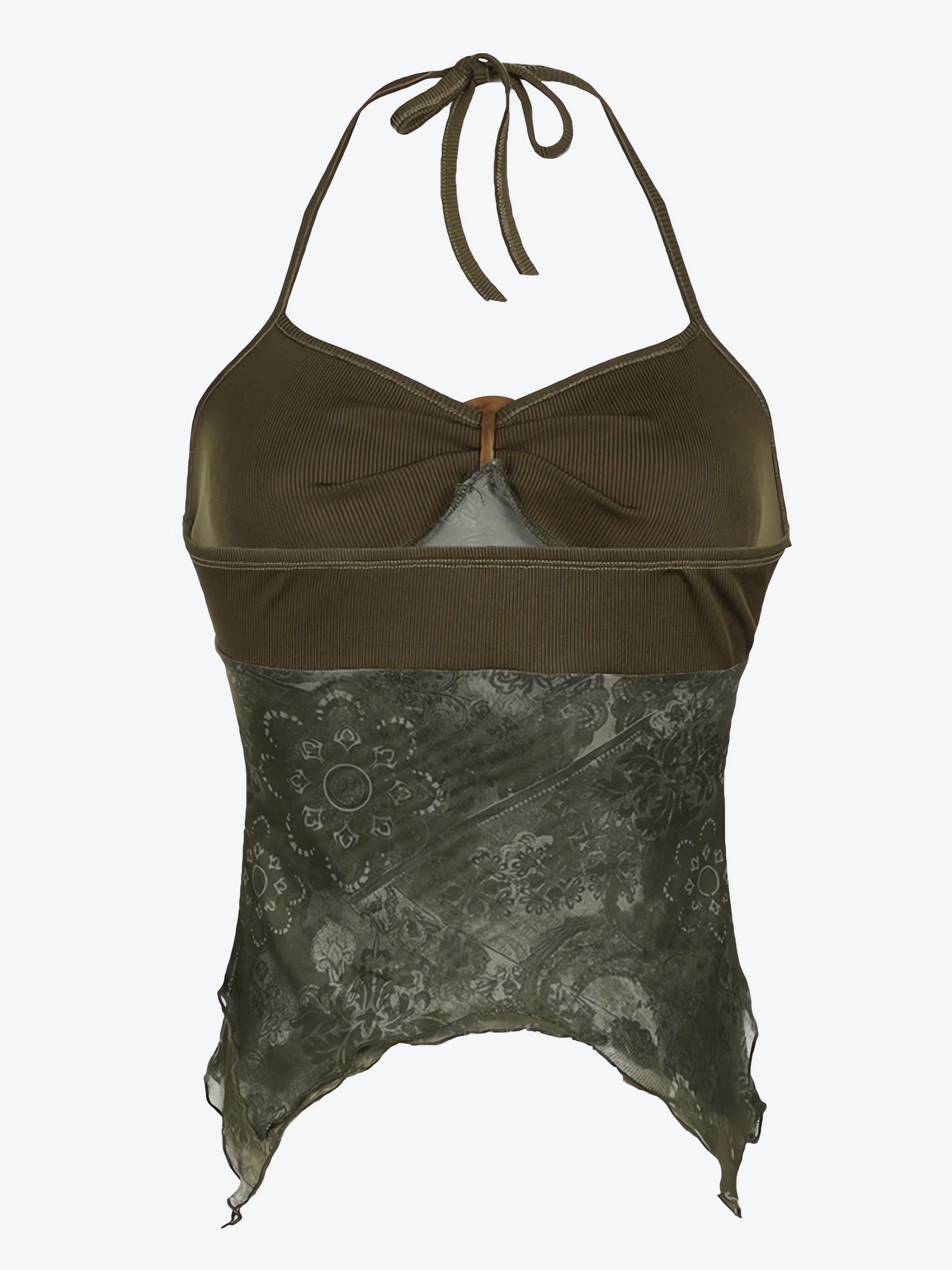 Fairy Grunge Floral Halter Neck Top - KAYSMAR