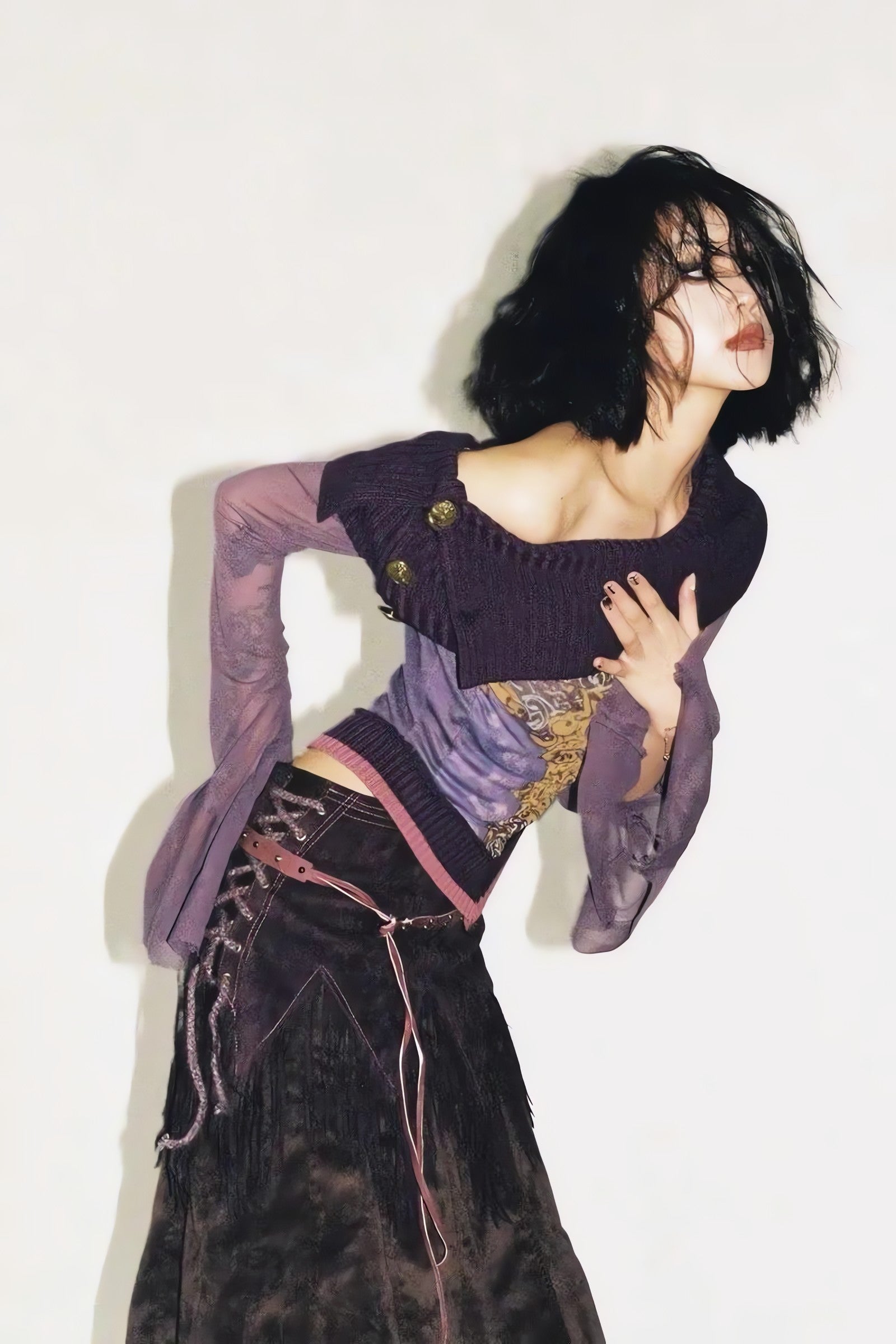 Fairy Grunge Off Shoulder Mesh Top - KAYSMAR