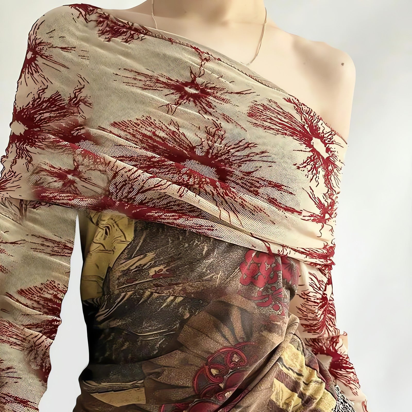 Fairycore Bohemian Off Shoulder Top