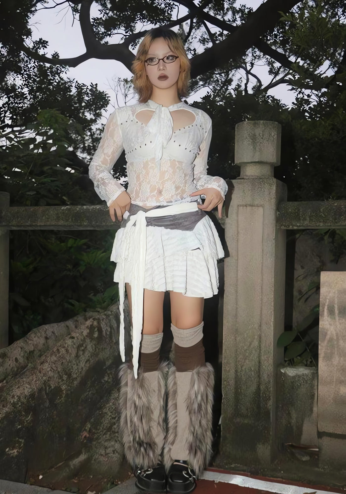 Fairycore Cut Out Lace Top - KAYSMAR