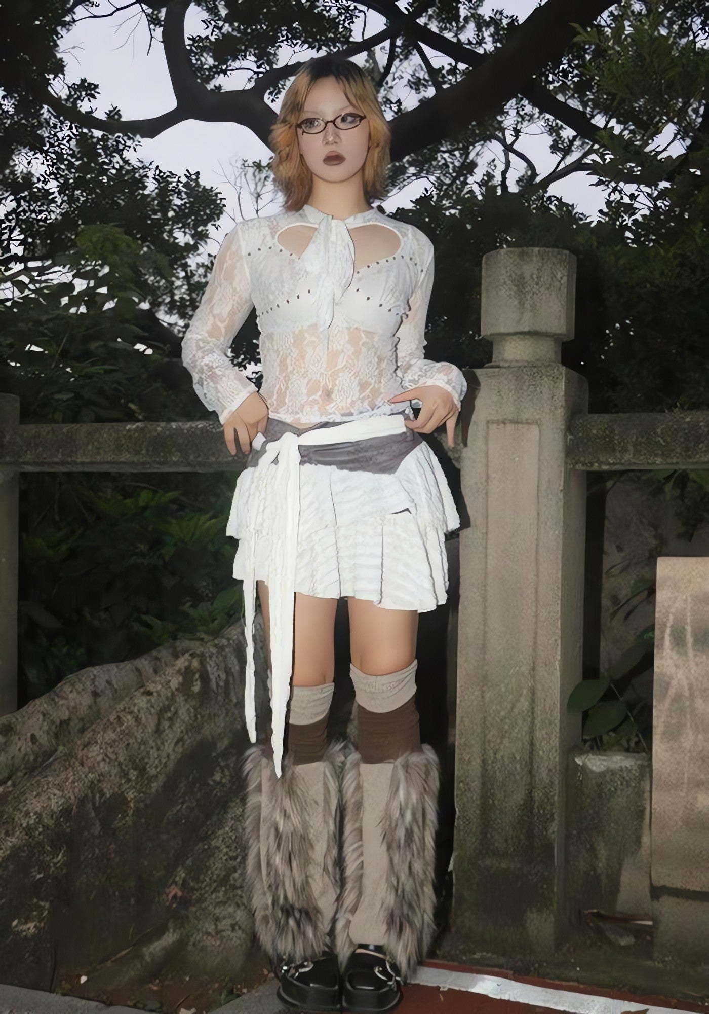 Fairycore Cut Out Lace Top - KAYSMAR