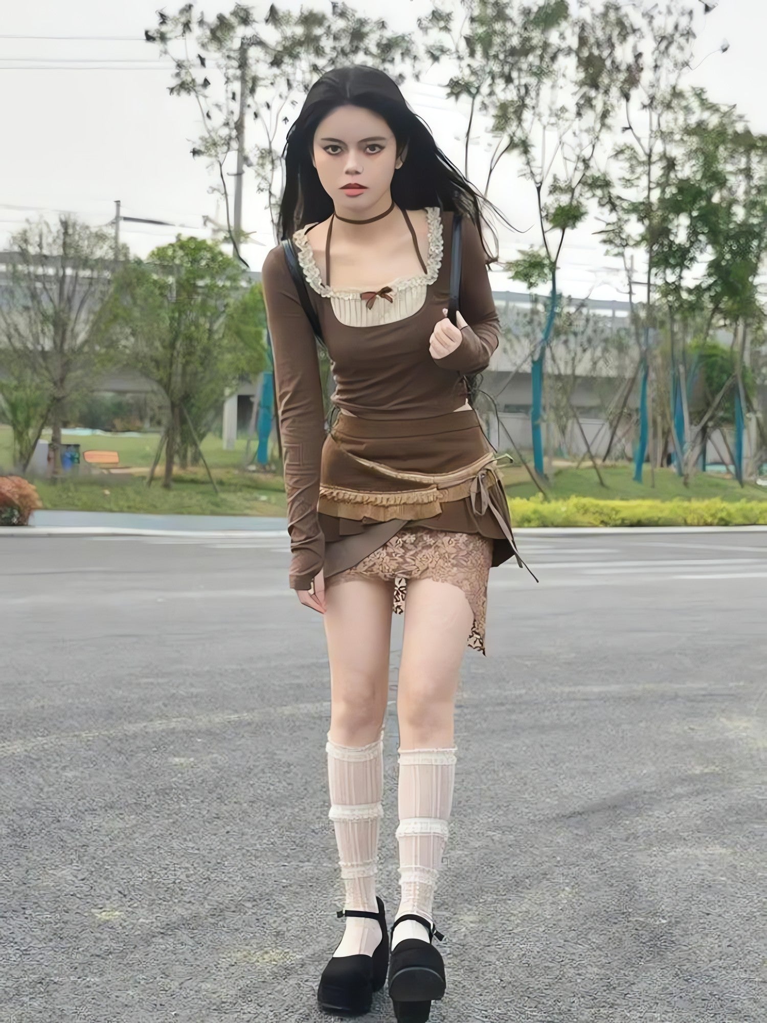 Fairycore Patchwork Mini Skirt