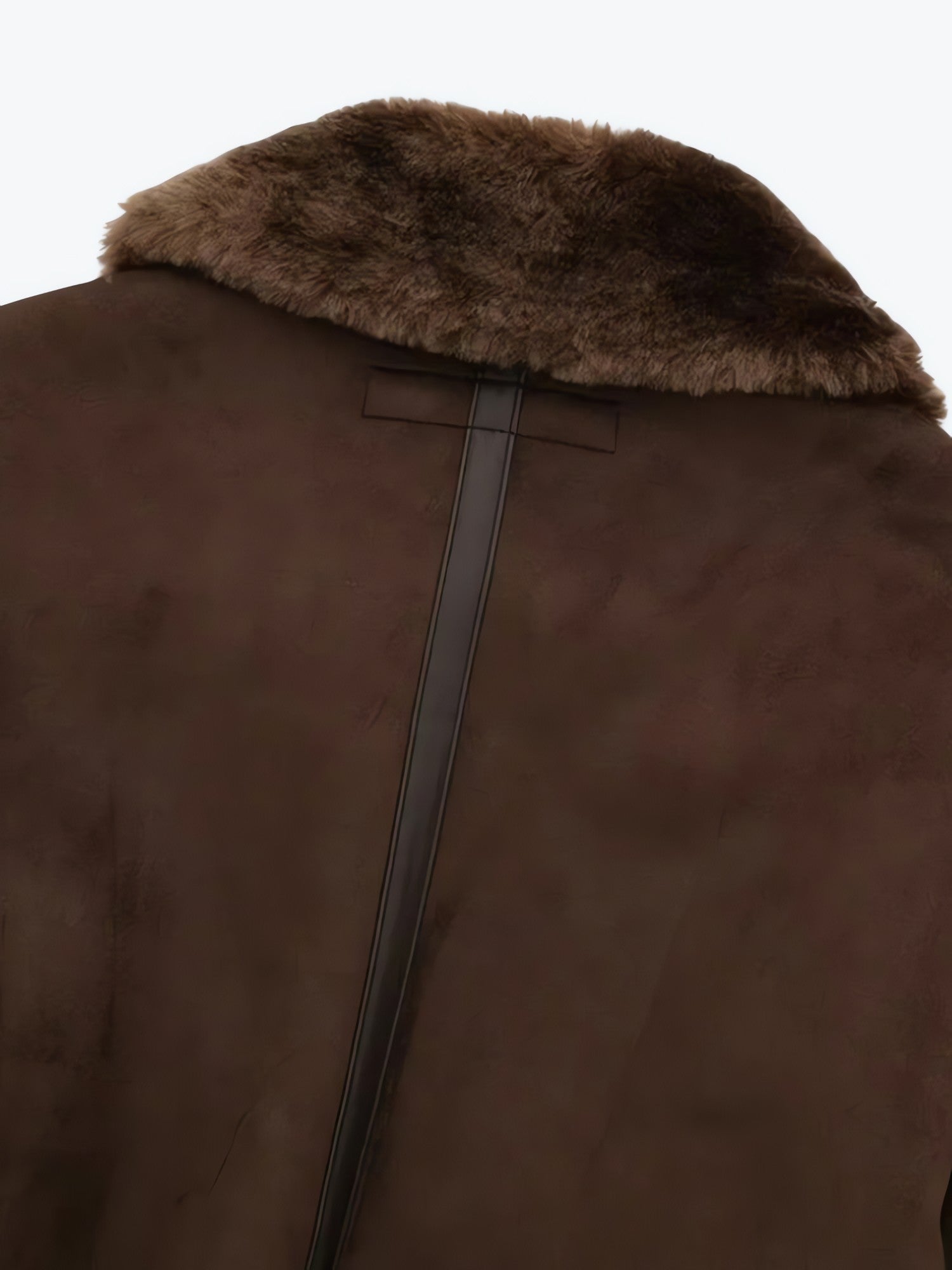 Faux Fur Collar Zip-Up Jacket - KAYSMAR