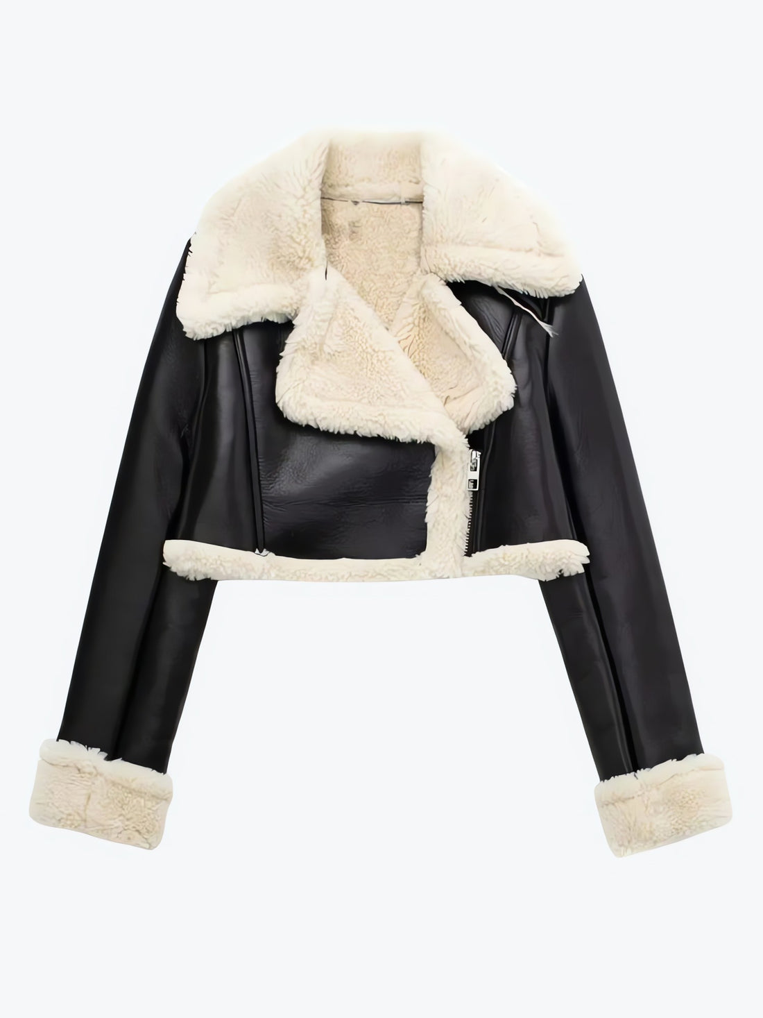 Faux Fur Lined Biker Jacket - KAYSMAR
