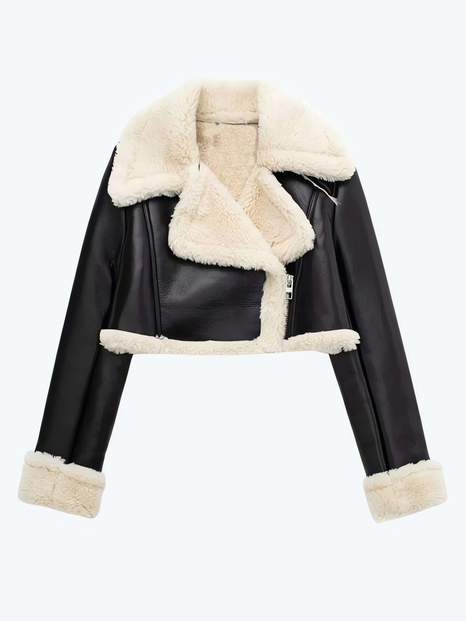 Faux Fur Lined Biker Jacket - KAYSMAR