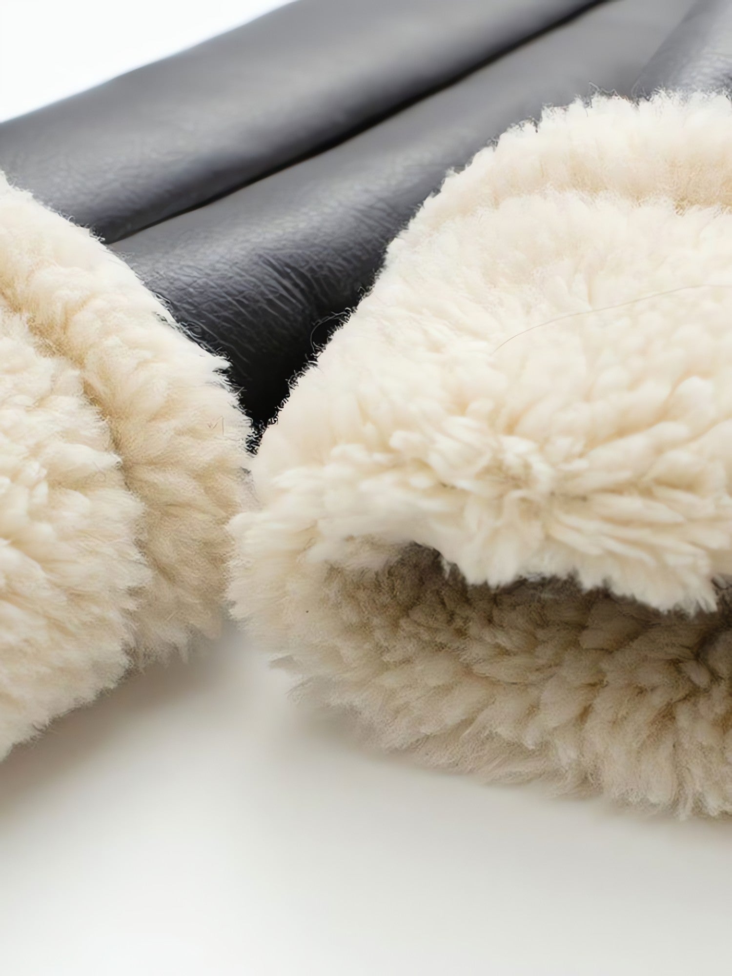 Faux Fur Lined Biker Jacket - KAYSMAR