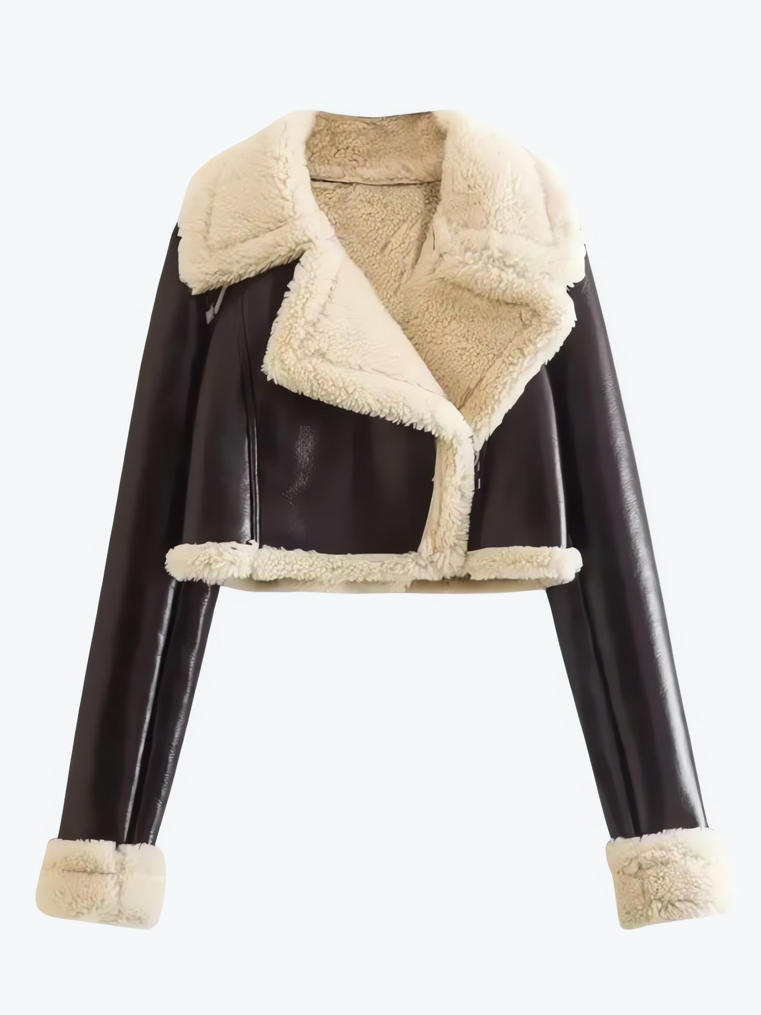 Faux Fur Lined Biker Jacket - KAYSMAR