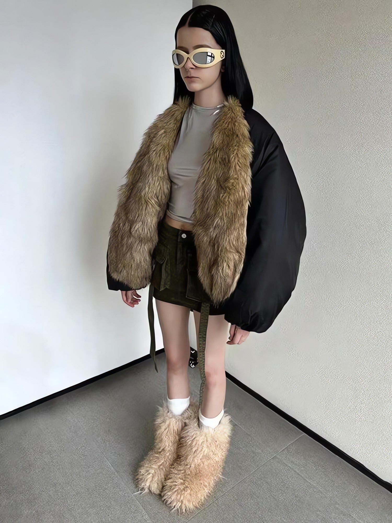 Faux Fur Puffer Jacket - KAYSMAR