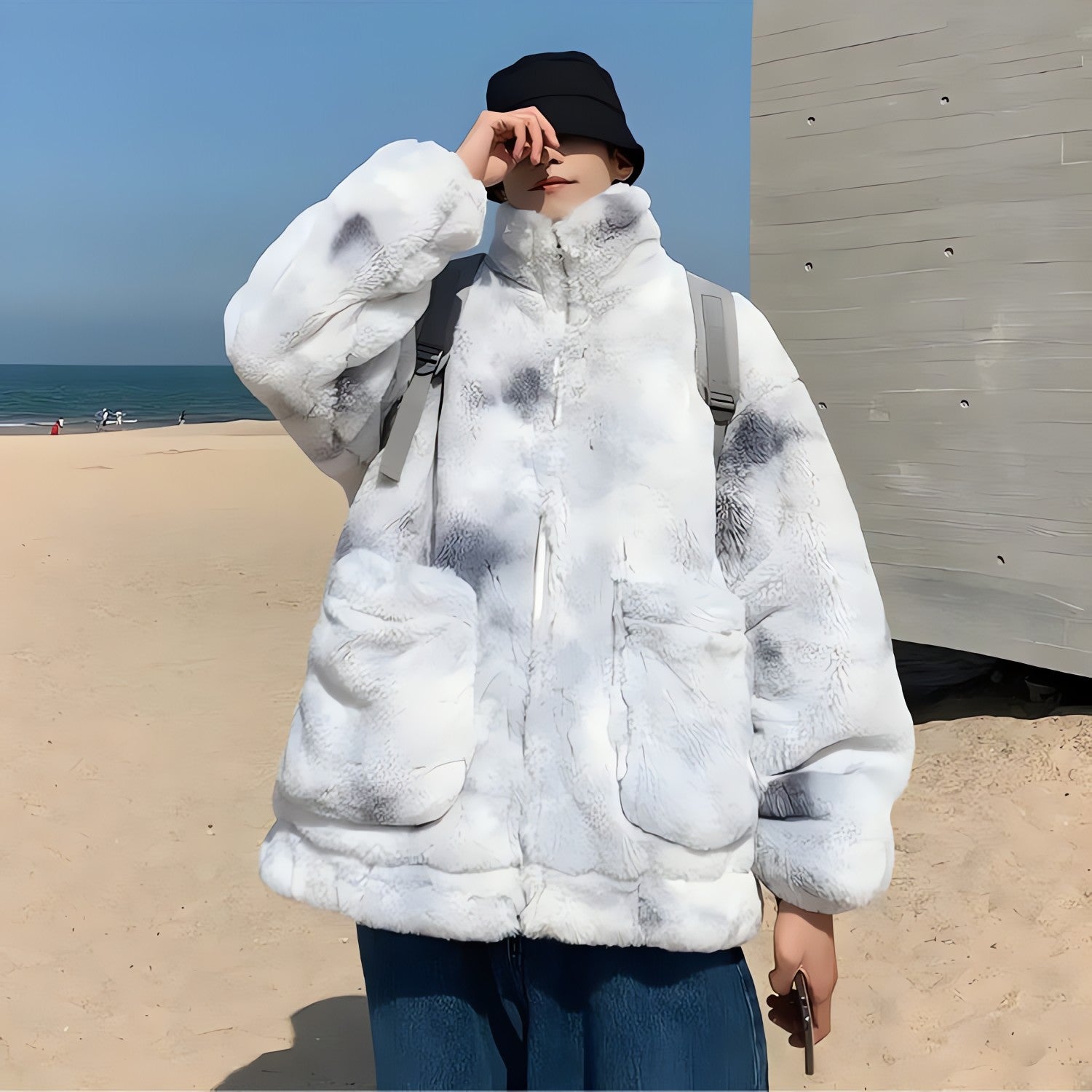 Faux Fur Zip-Up Teddy Jacket - KAYSMAR