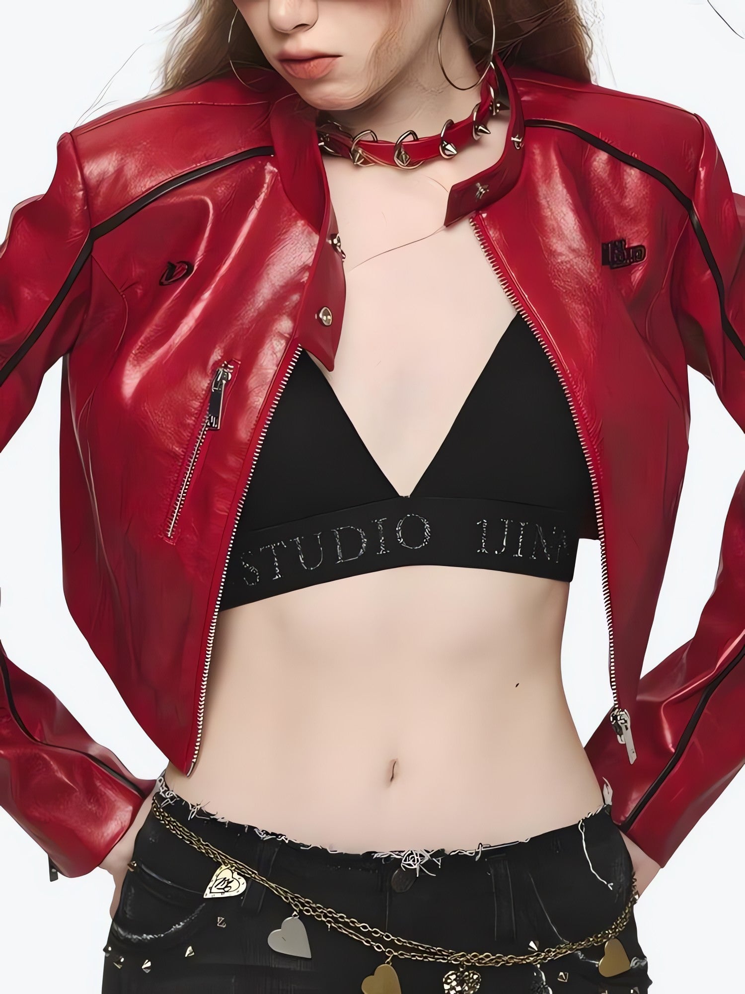 Faux Leather Biker Jacket - KAYSMAR