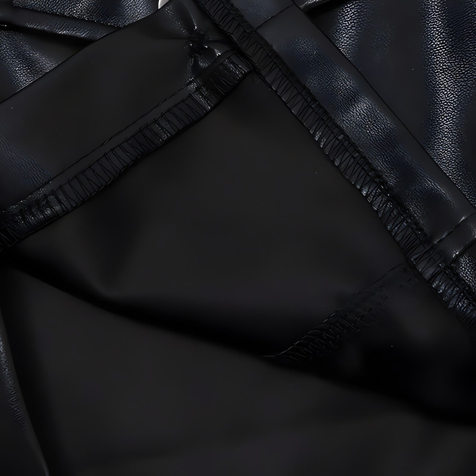 Faux Leather Cropped Jacket