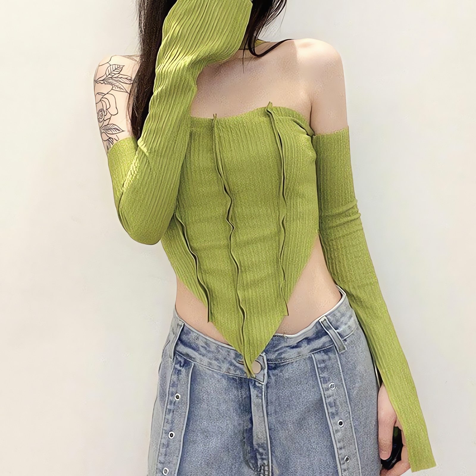 Flare Sleeved Halter Top - KAYSMAR