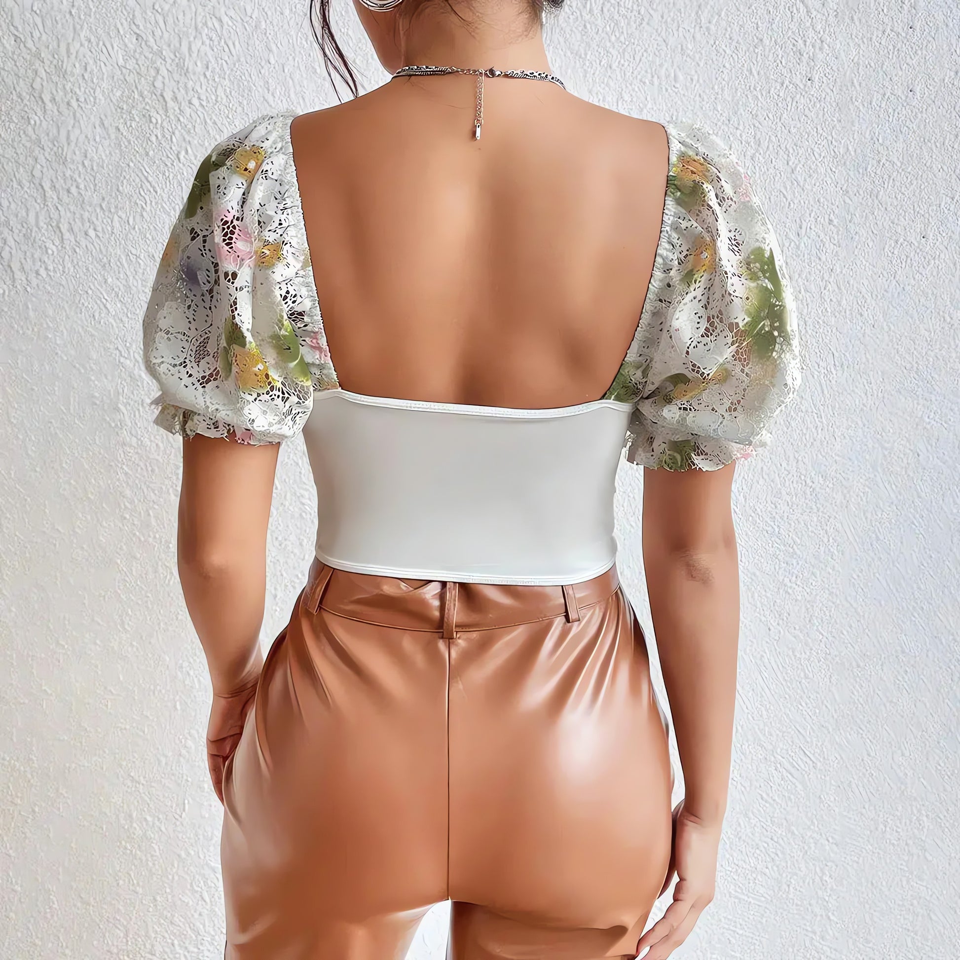 Floral Crop Corset Top - KAYSMAR