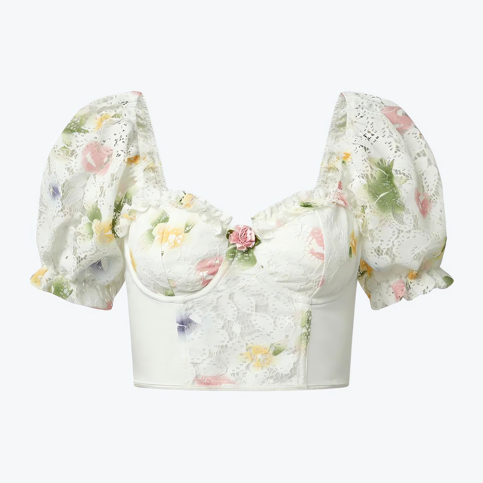 Floral Crop Corset Top - KAYSMAR