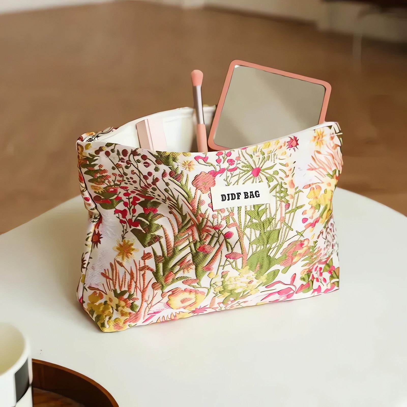 Floral Embroidered Makeup Bag - KAYSMAR