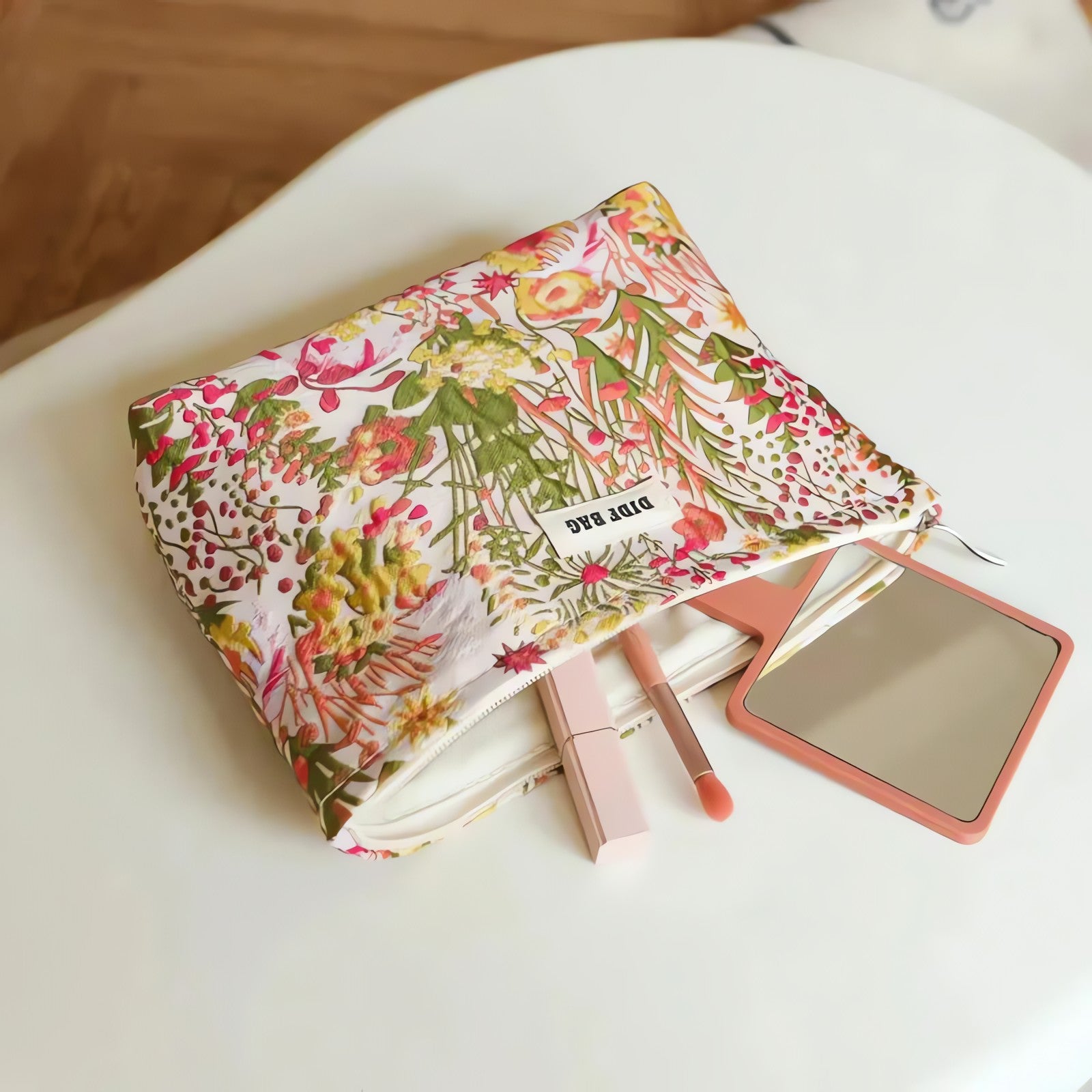 Floral Embroidered Makeup Bag - KAYSMAR