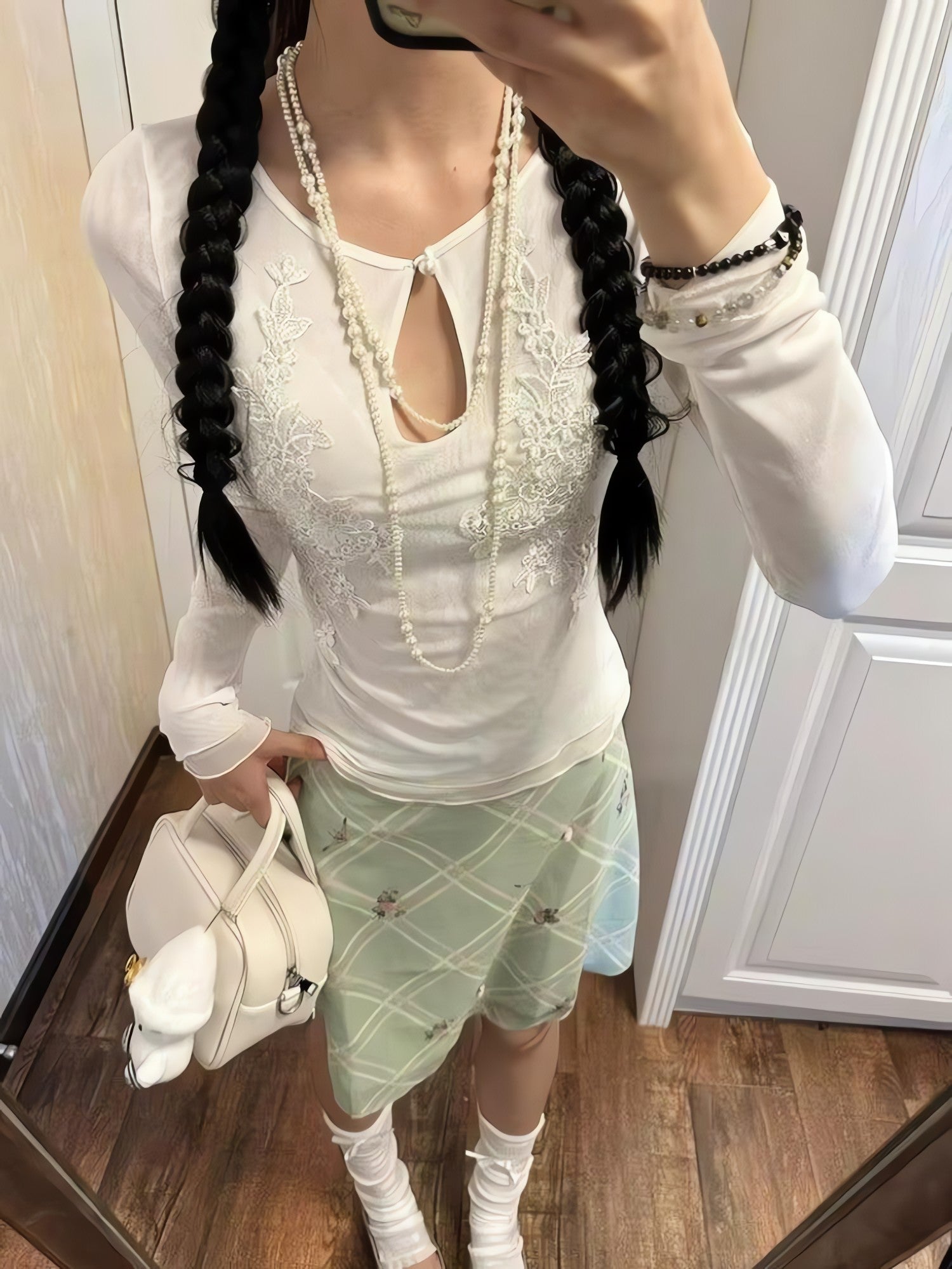 Floral Embroidered Mesh Top - KAYSMAR