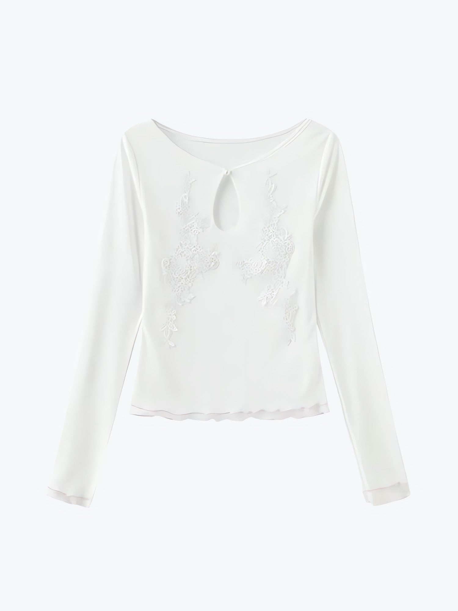 Floral Embroidered Mesh Top - KAYSMAR